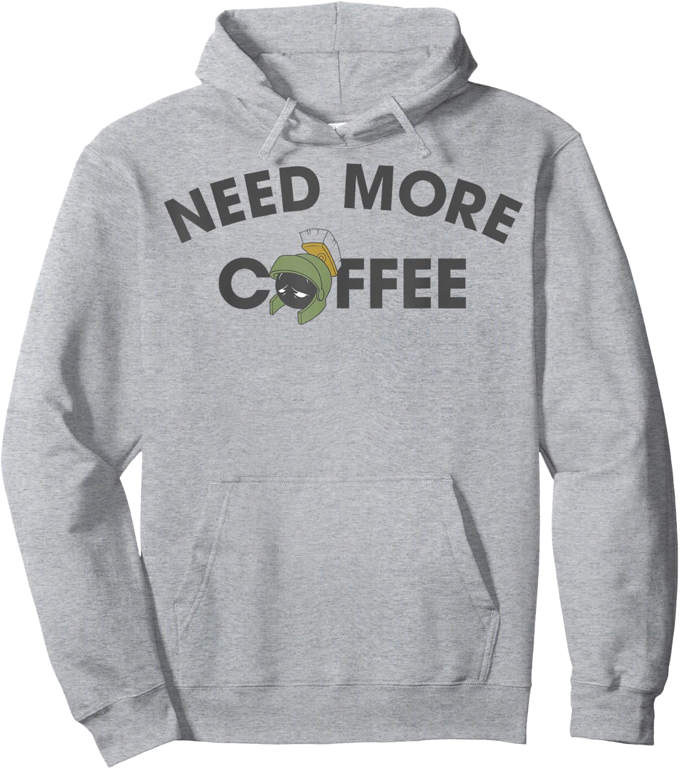 Looney Tunes Marvin The Martian Need More Coffee Hoodie - Hoodie | Ash