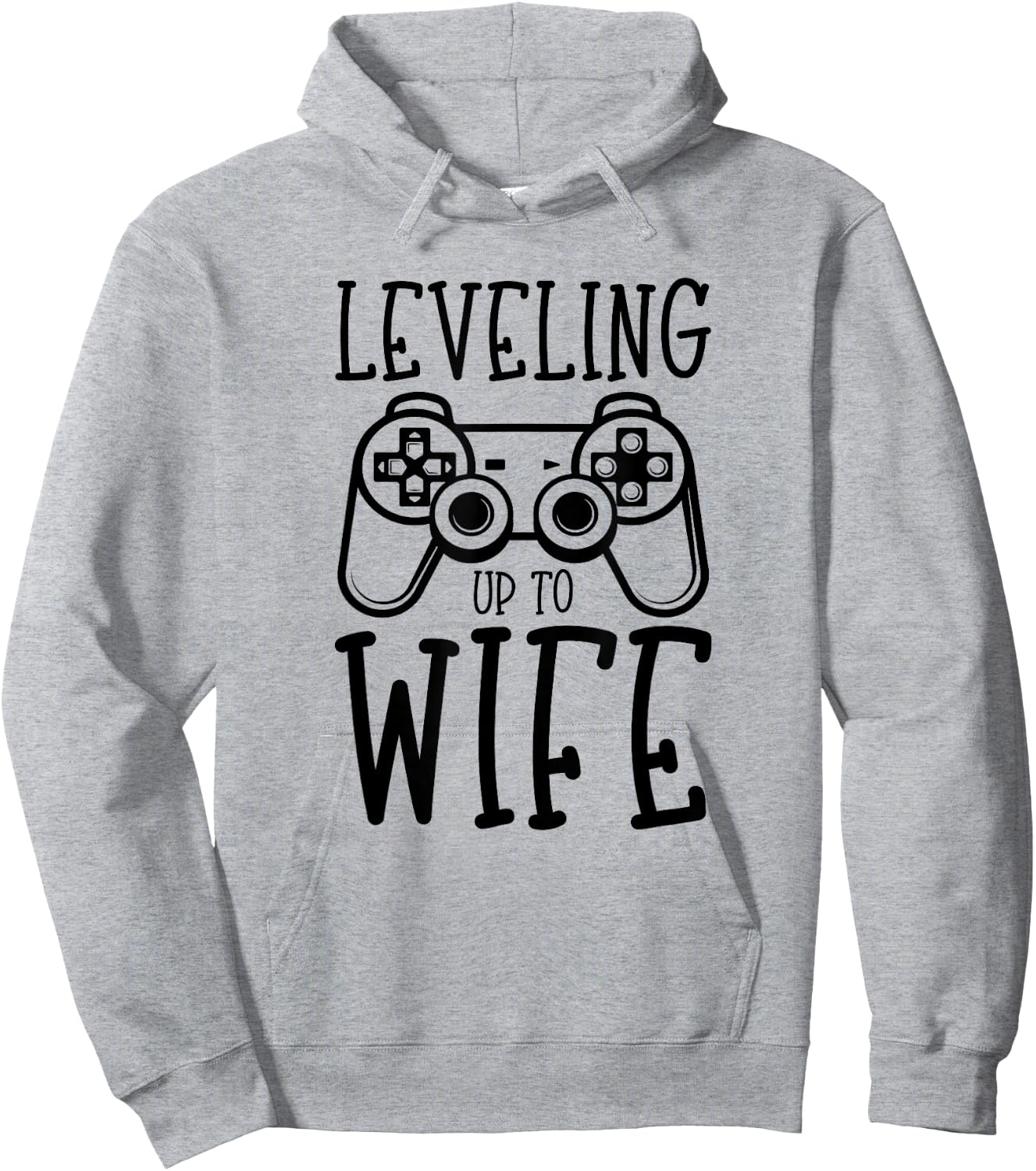Video Game Engagement Leveling Up to Wife Funny Bride Gamer Hoodie - Hoodie | Ash