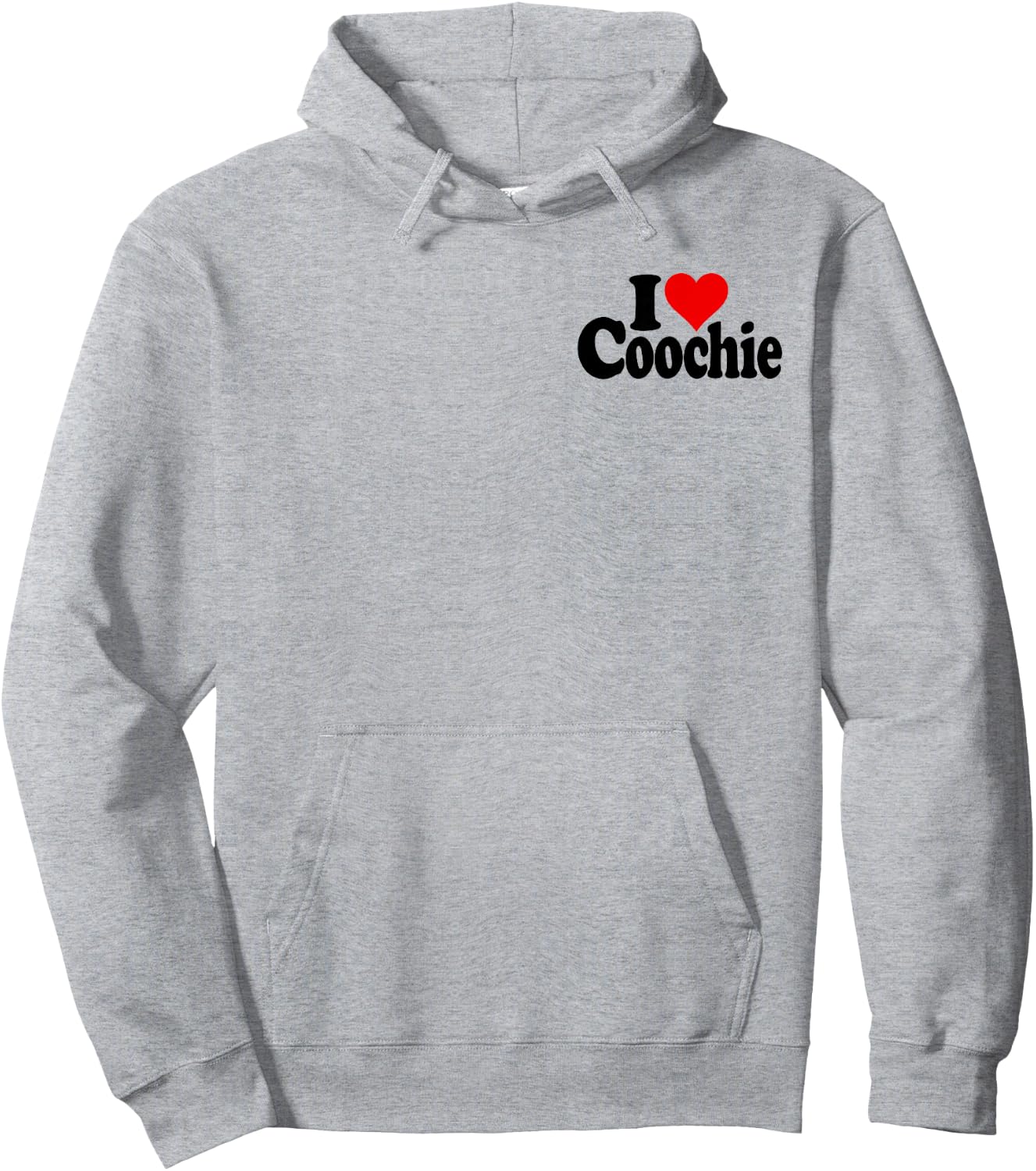 I Love Heart Coochie Hoodie - Hoodie | Ash