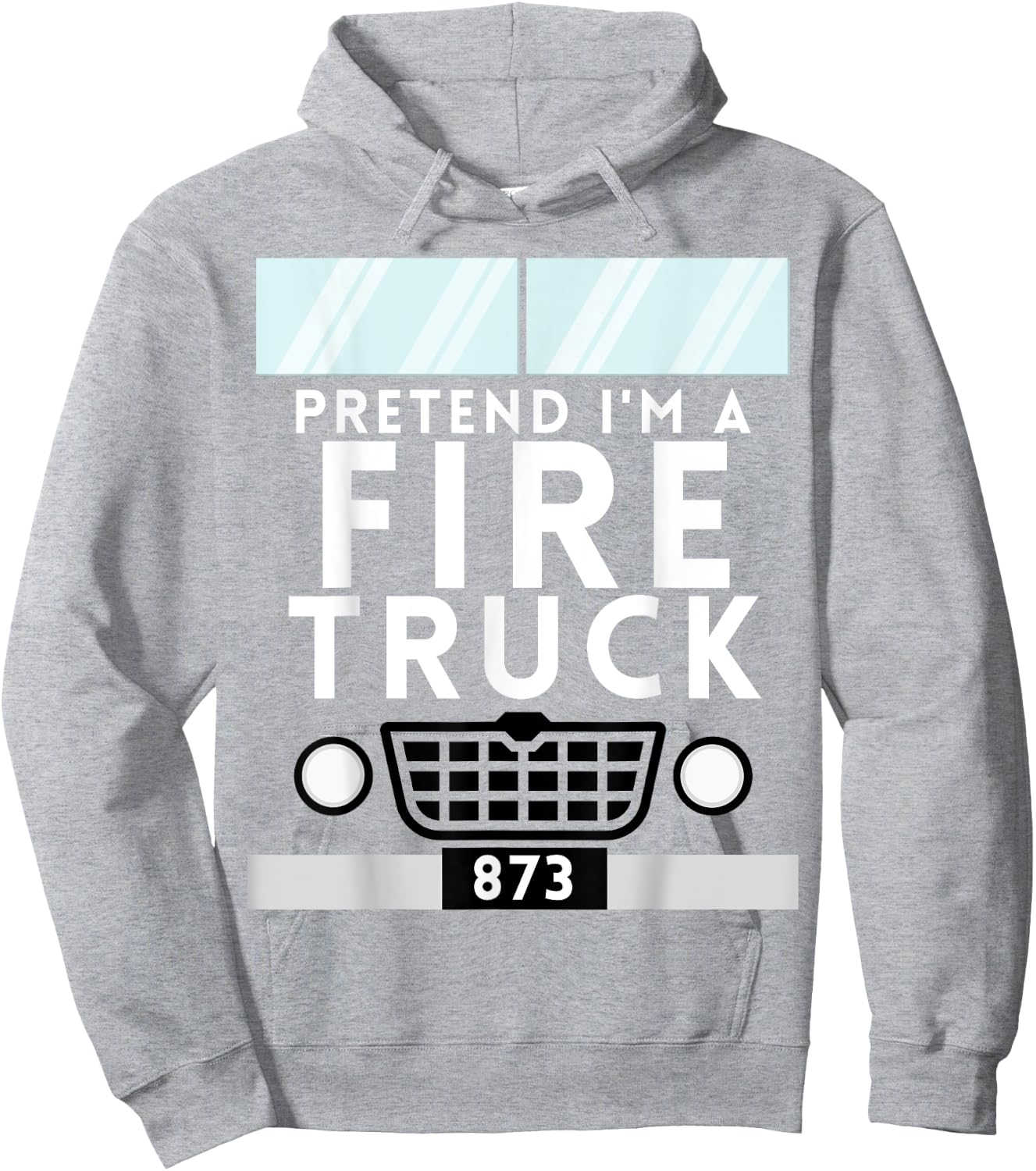 Pretend I'm a Fire Truck Funny Lazy Halloween Costume Hoodie - Hoodie | Ash