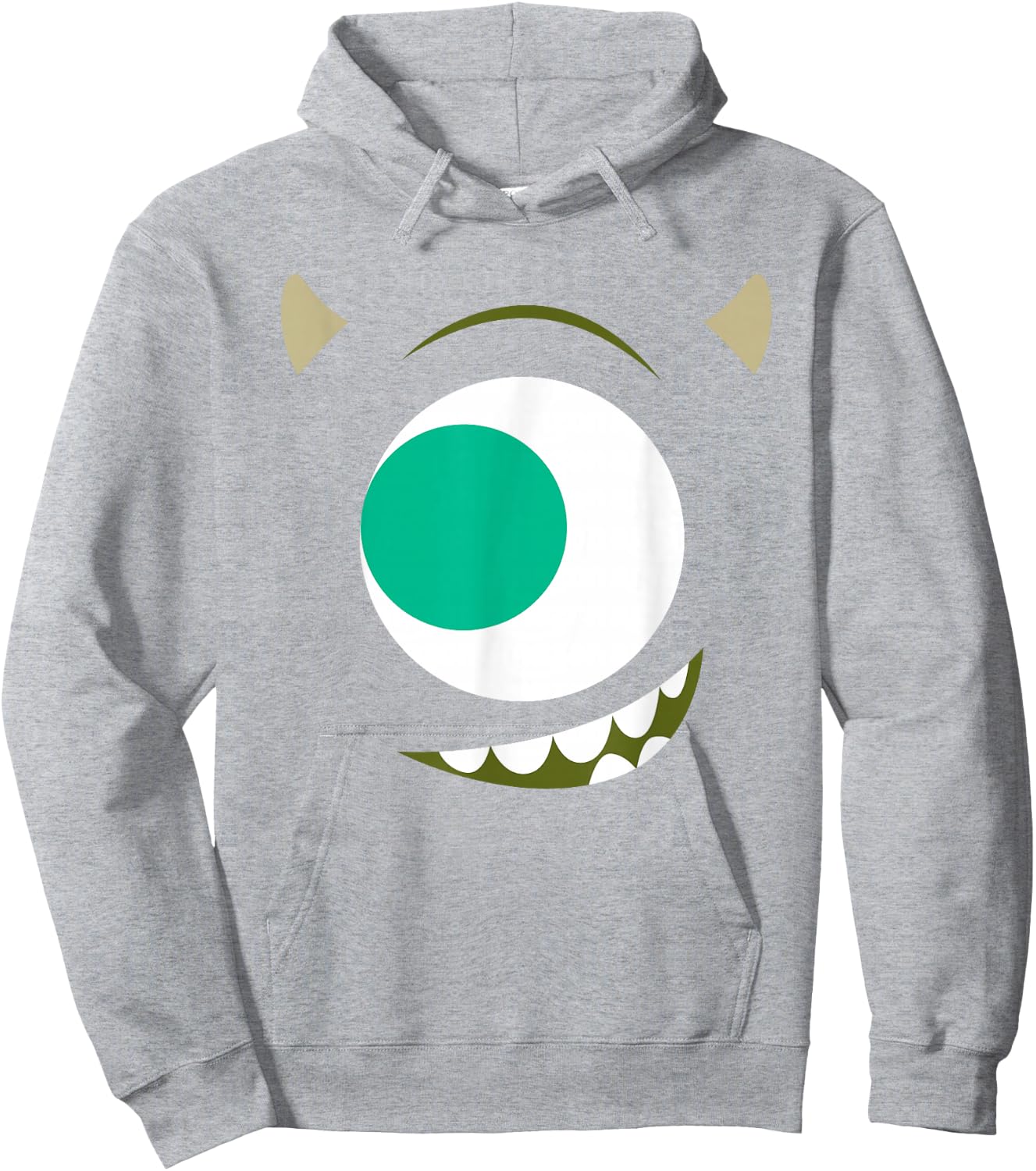 Disney PIXAR Monsters, Inc. Big Face Mike Wazowski Costume Hoodie - Hoodie | Ash