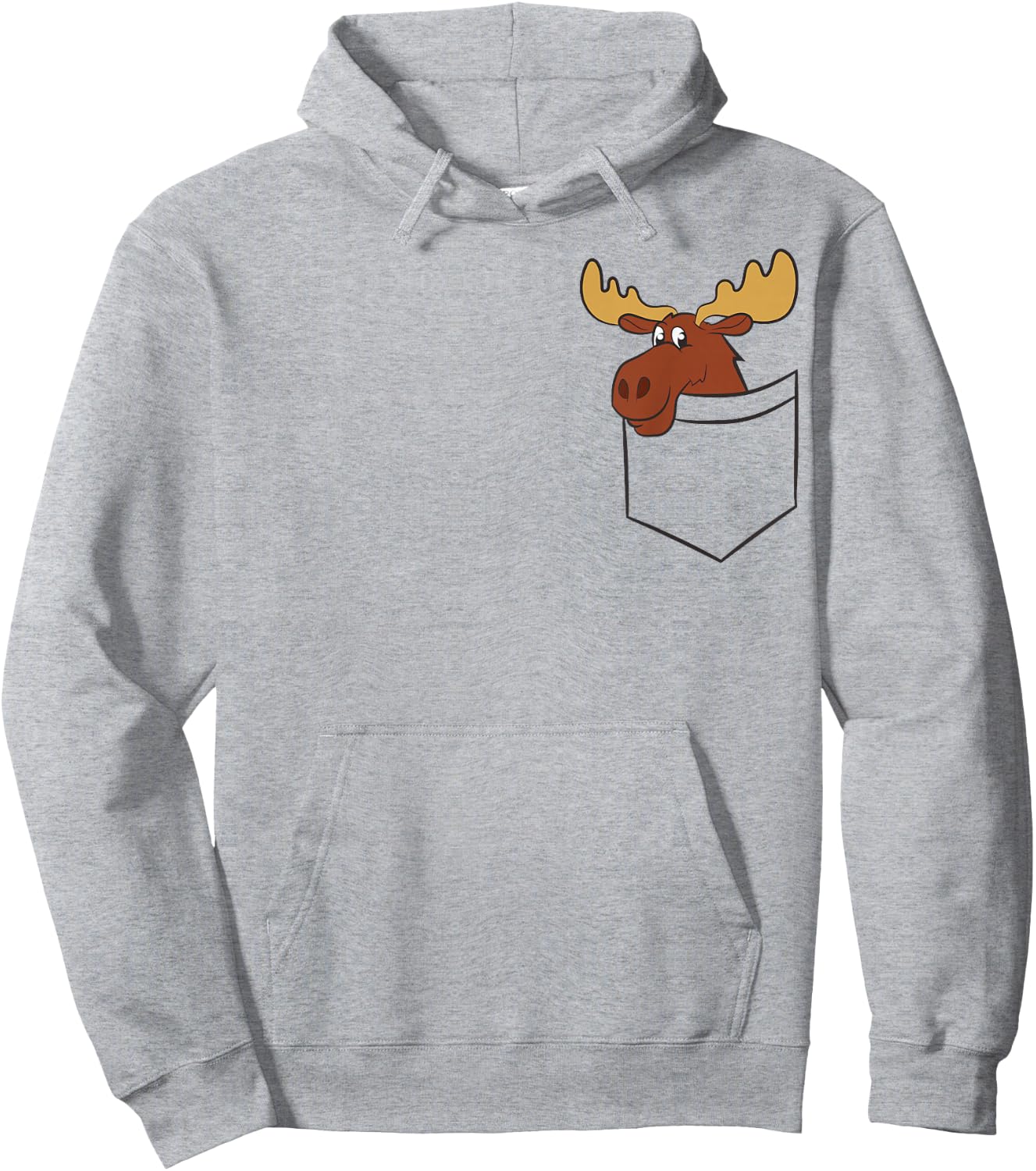 Elk In A Bag Elk Cute Canadian Moose Hoodie - Hoodie | Ash