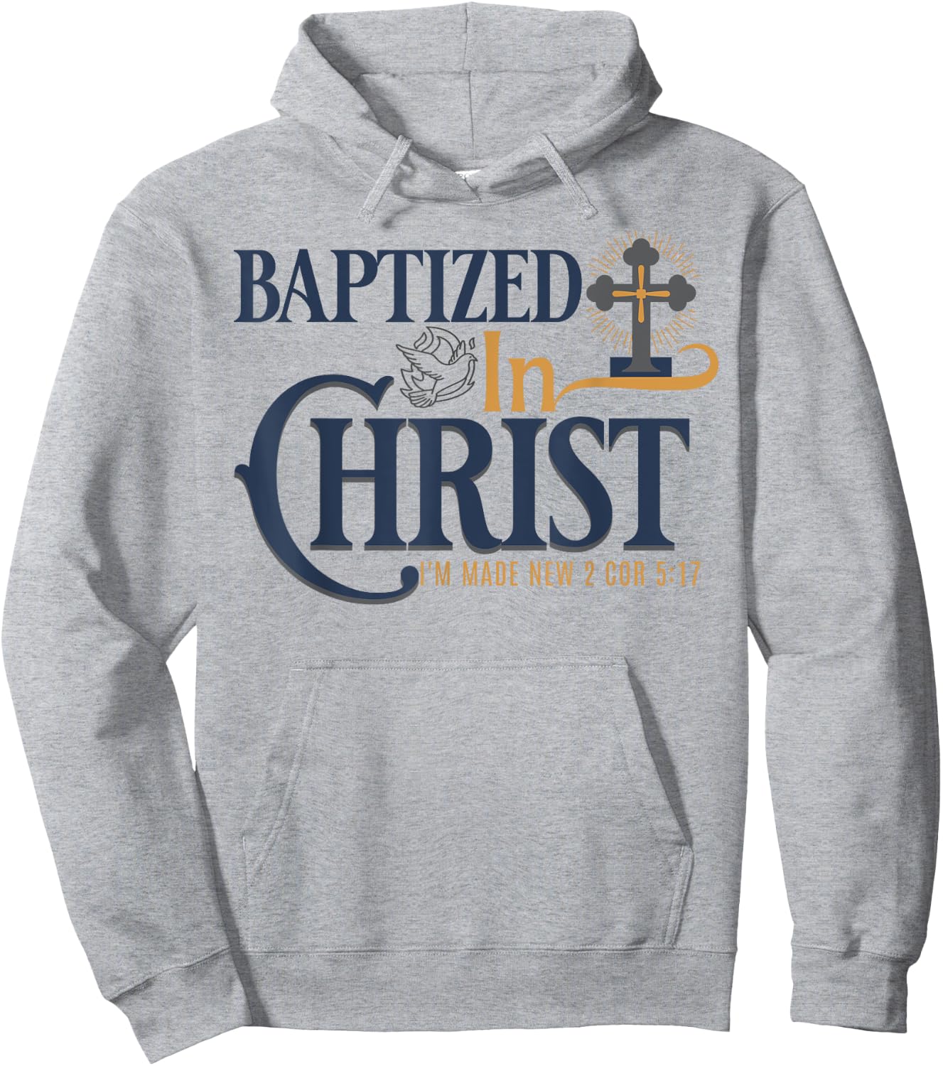 Christian Baptism Bible Verse Baptized in Christ Hoodie - Hoodie | Ash