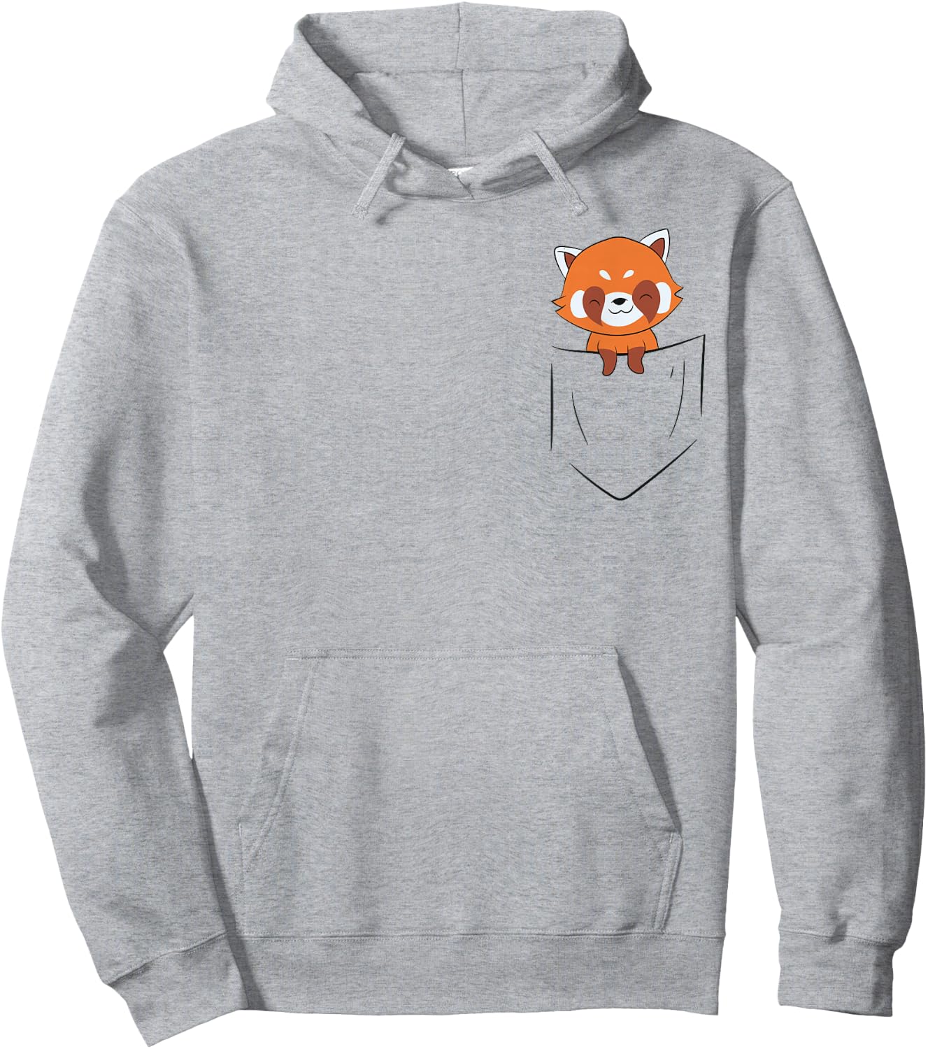 Cute Red Panda In Pocket Red Panda Bear Pocket Hoodie - Hoodie | Ash