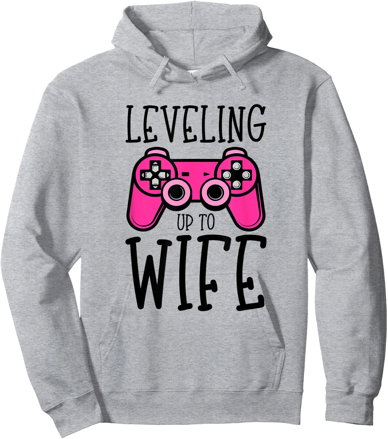 Cute Leveling up to Wife Gaming Funny Gamer Wedding Engaged Hoodie - Hoodie | Ash