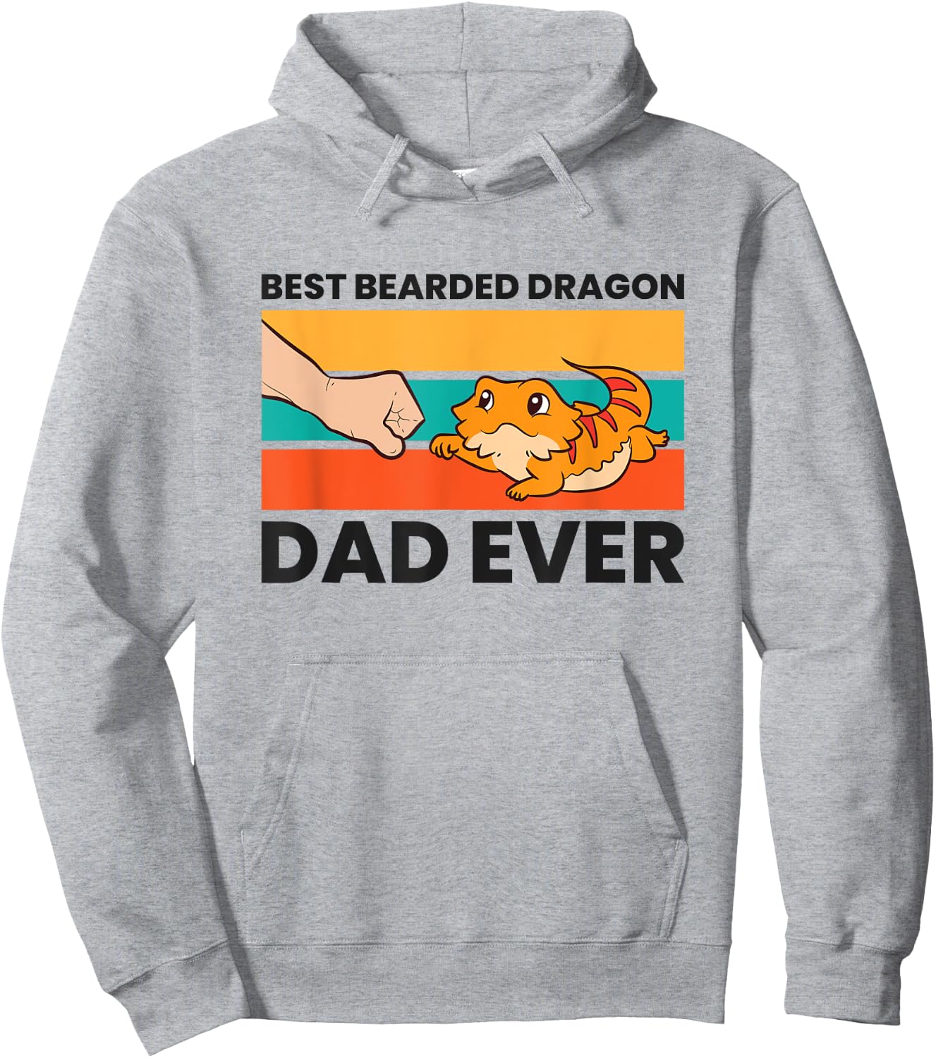 Best Bearded Dragon Dad Ever Hoodie - Hoodie | Ash