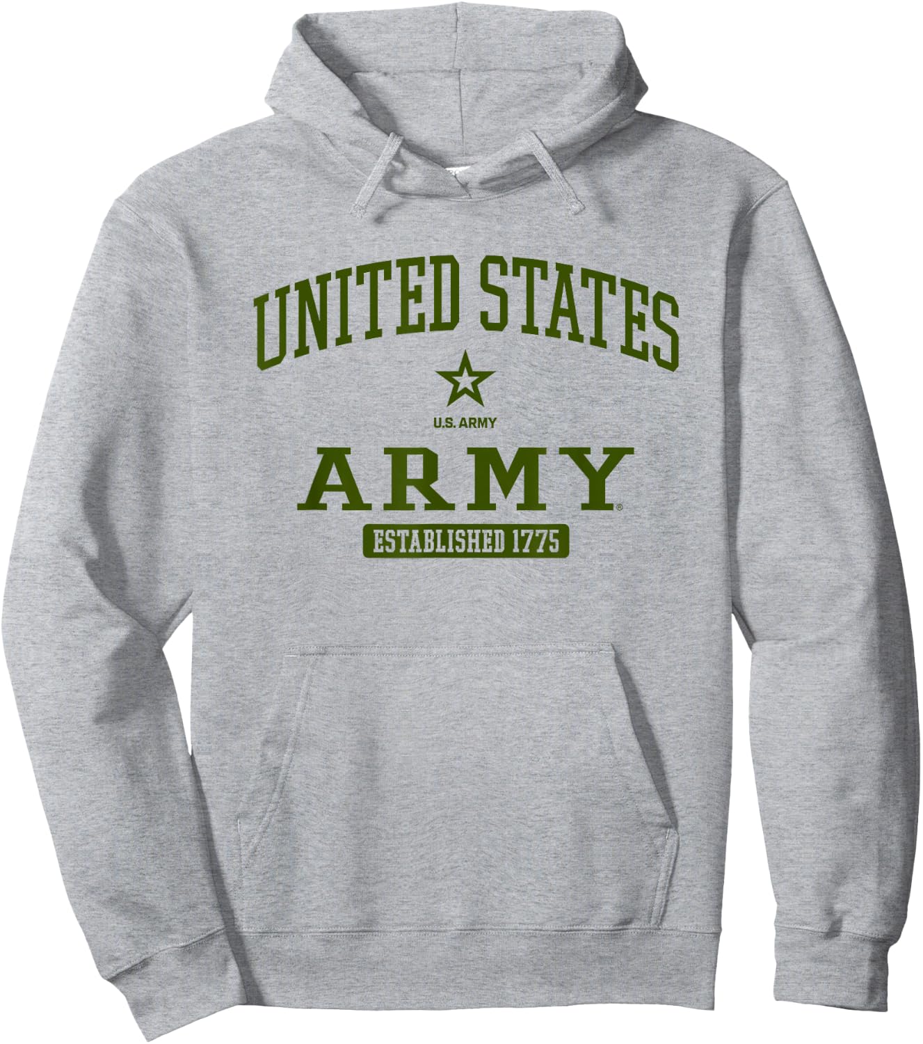 United States Army Military Action Officially Licensed Hoodie - Hoodie | Ash