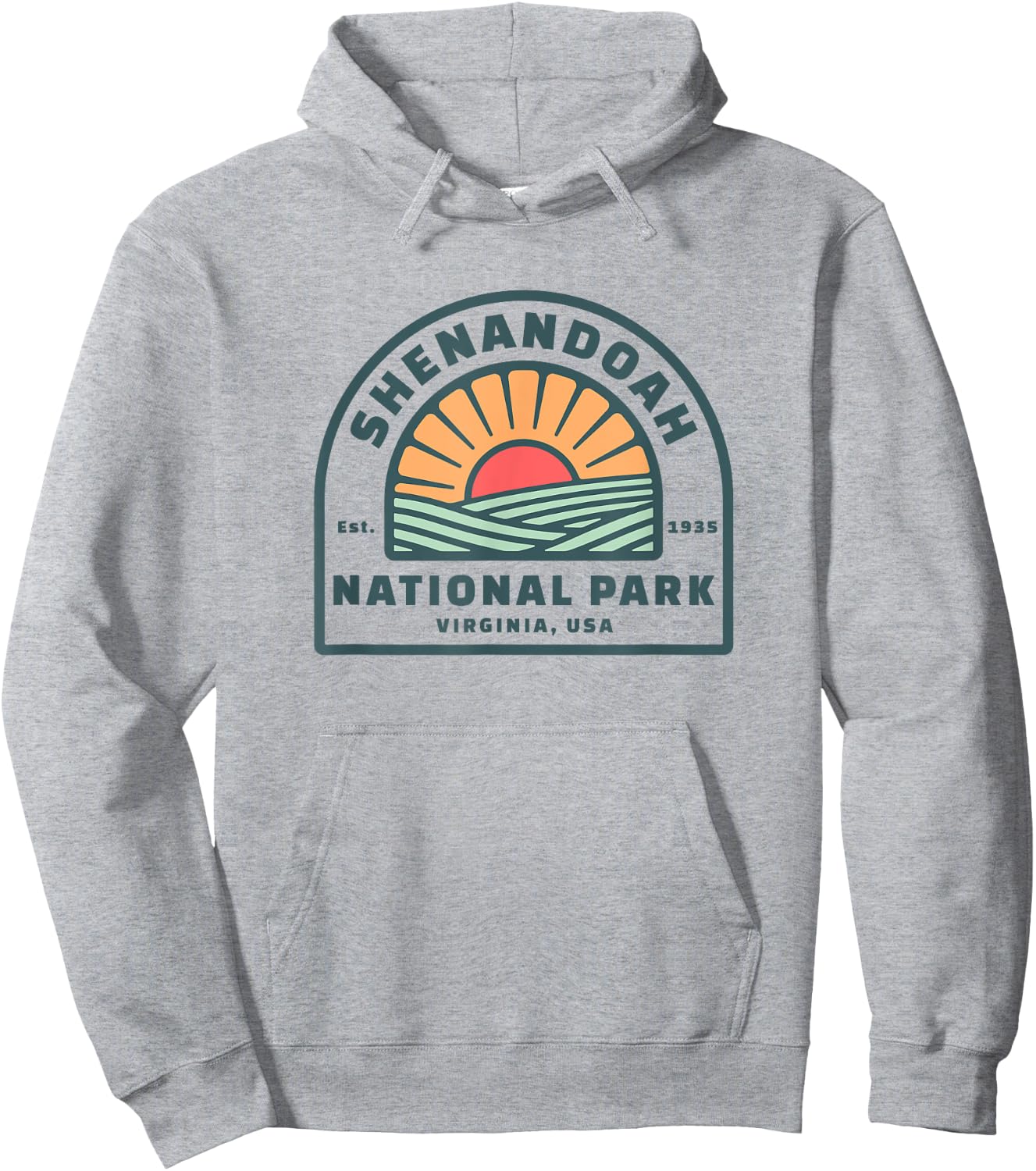 Family Vacation Gift - Retro Shenandoah National Park Hoodie - Hoodie | Ash