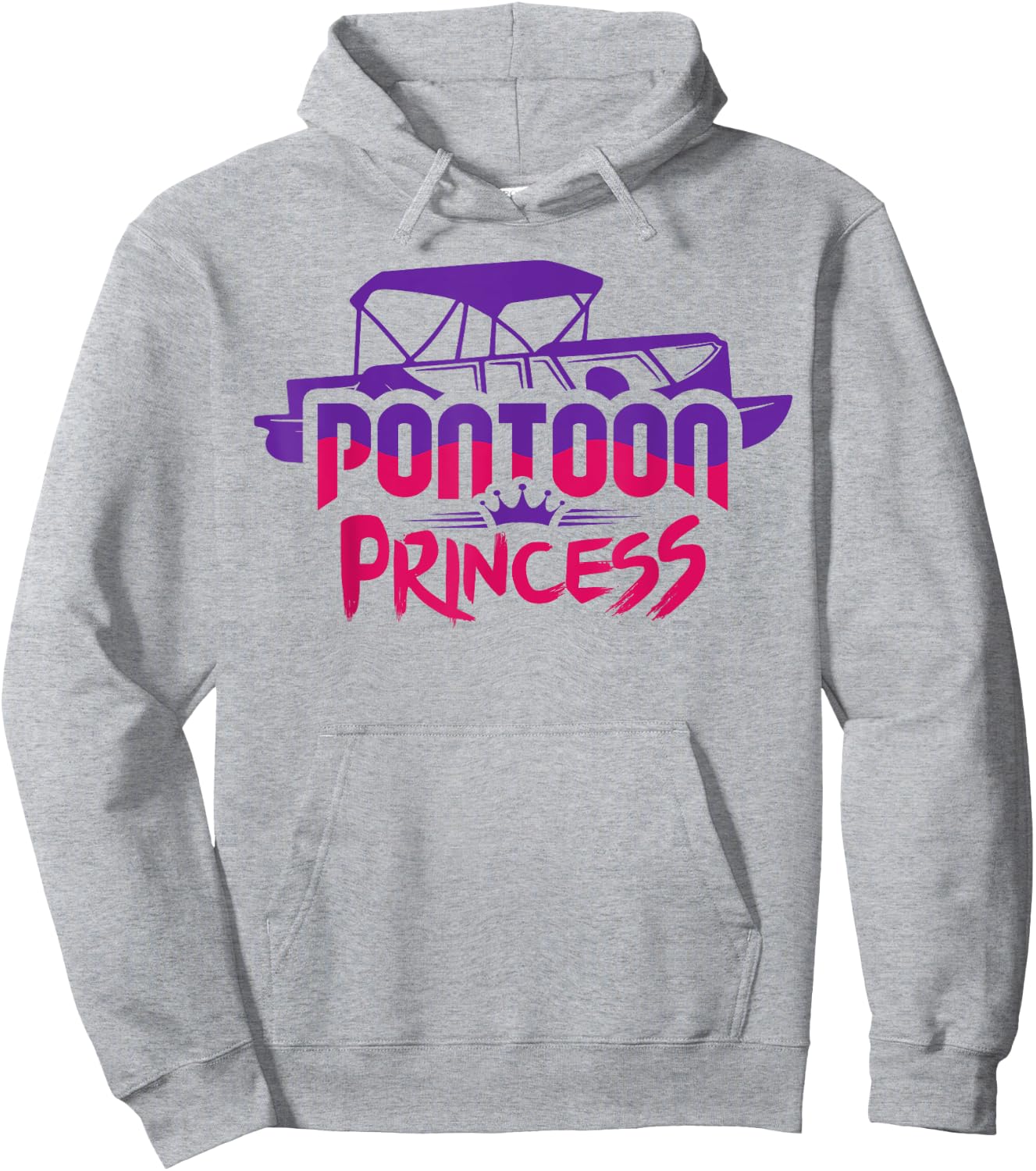 Pontoon Princess Pontooning Boat Lover Funny Hoodie - Hoodie | Ash