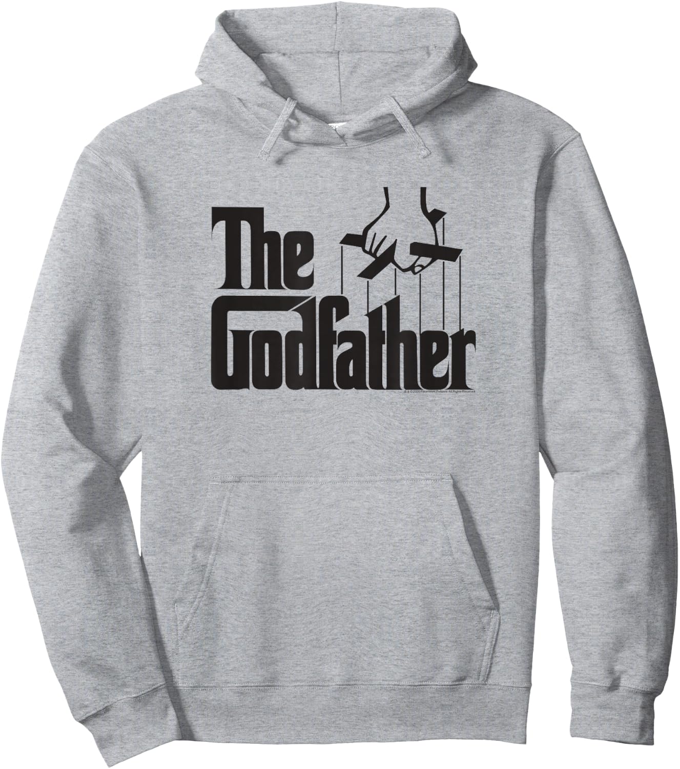 Ripple Junction The Godfather Logo , Men's & Women's -Adults Grey Cotton Classic Fit , Small, Short Sleeve, , Novelty Movie Hoodie - Hoodie | Ash
