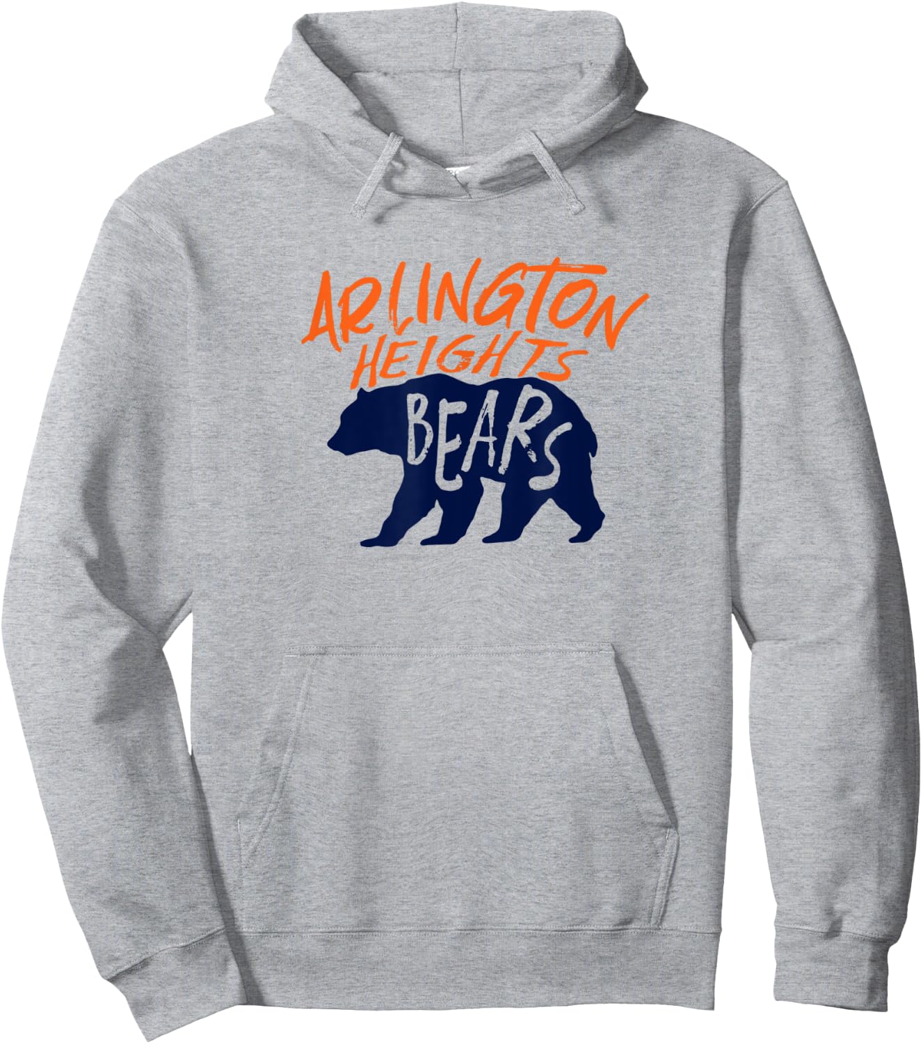 Arlington Heights Bears Football Team Touchdown Retro Hoodie - Hoodie | Ash