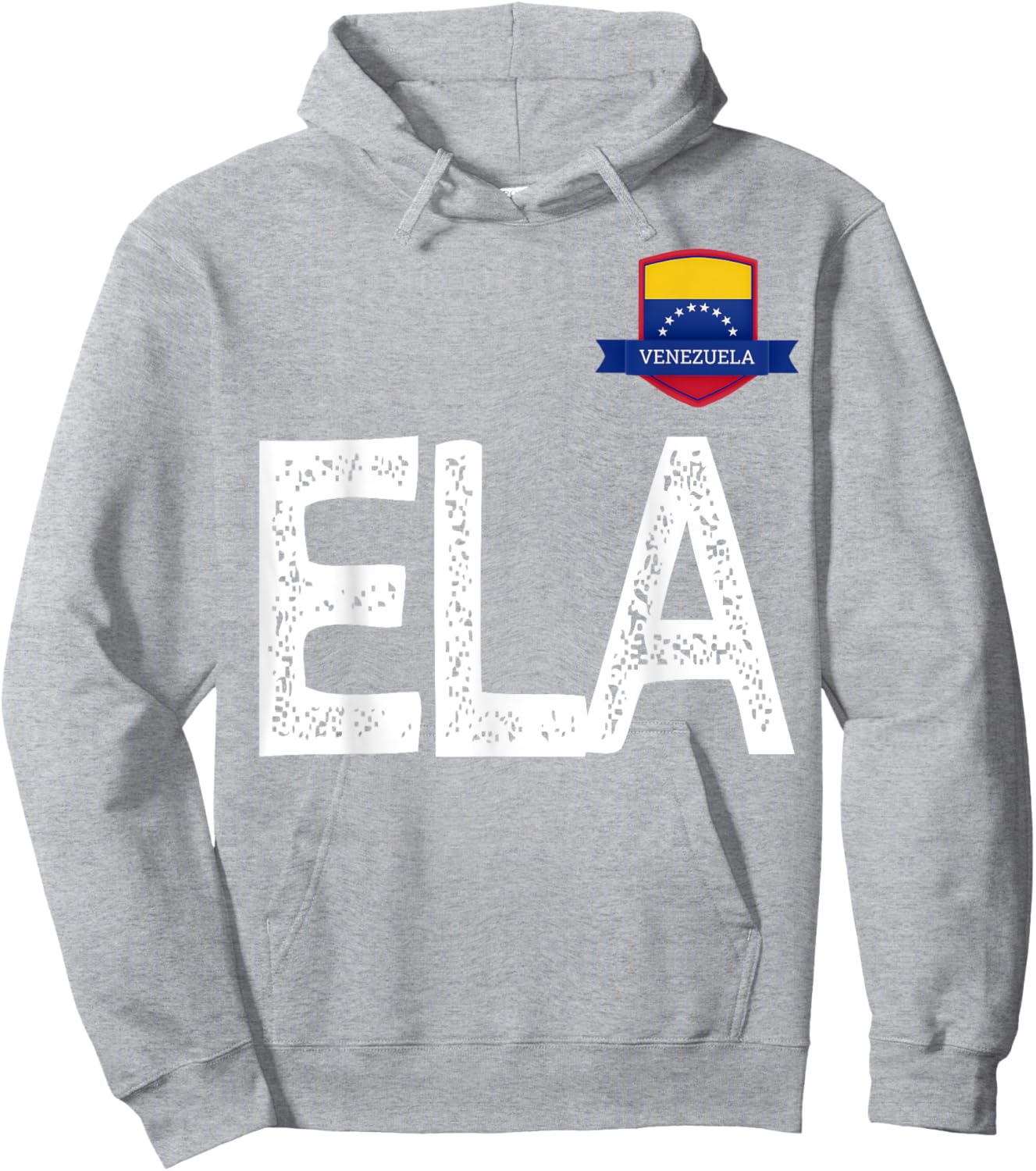 Venezuela Human-Flag Letter E and L and A Venezuela Hoodie - Hoodie | Ash
