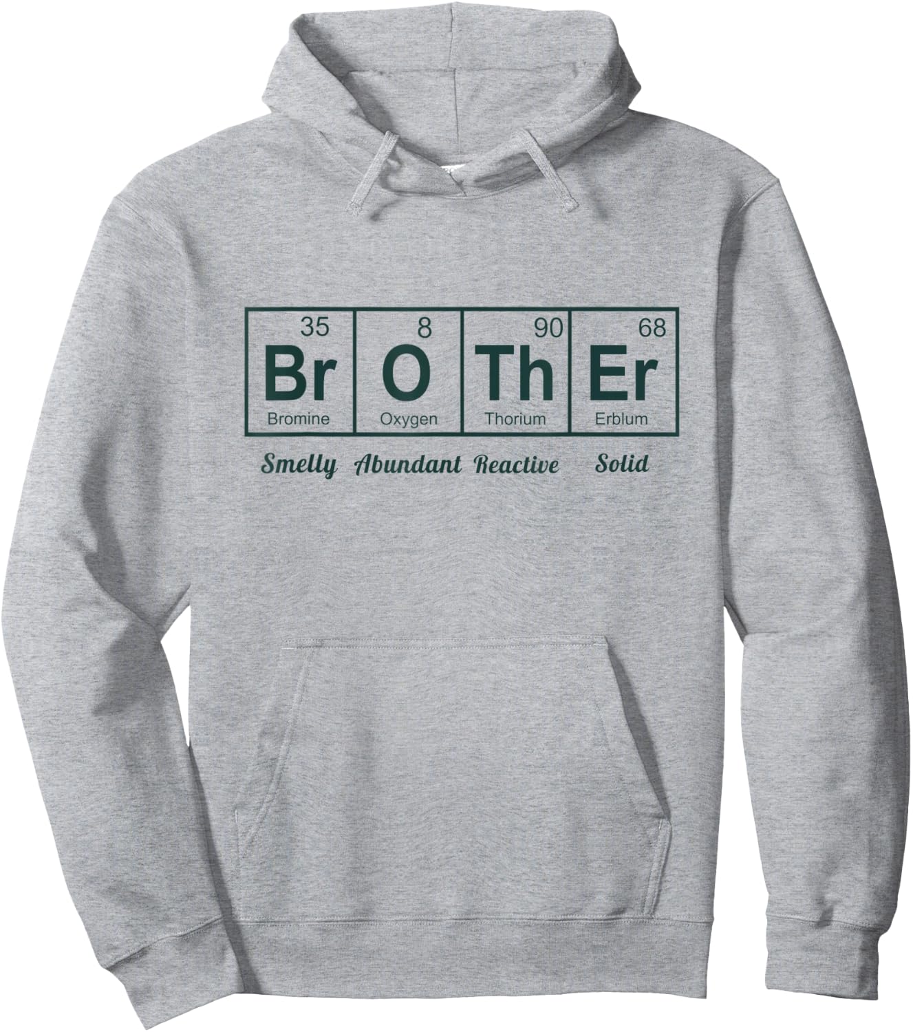 Funny Periodic Table Brother Cool Chemistry elements Hoodie - Hoodie | Ash