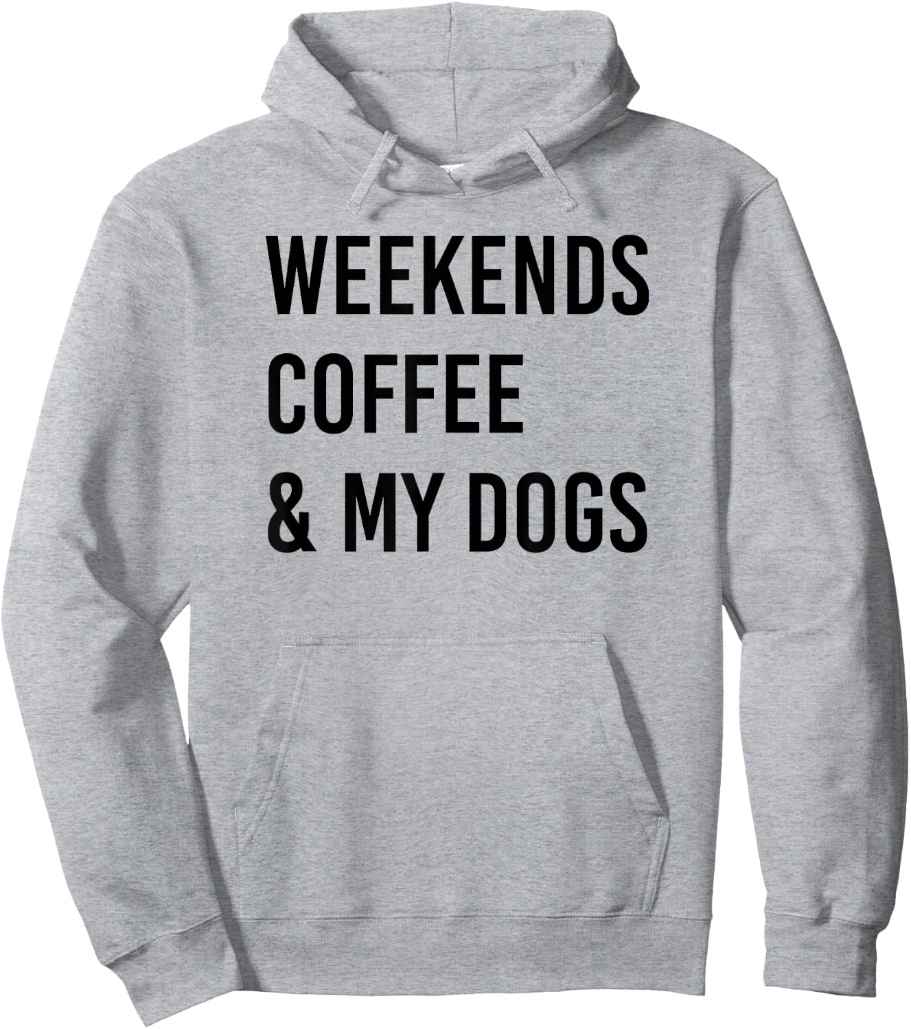 Weekends Coffee and Dogs Hoodie - Hoodie | Ash
