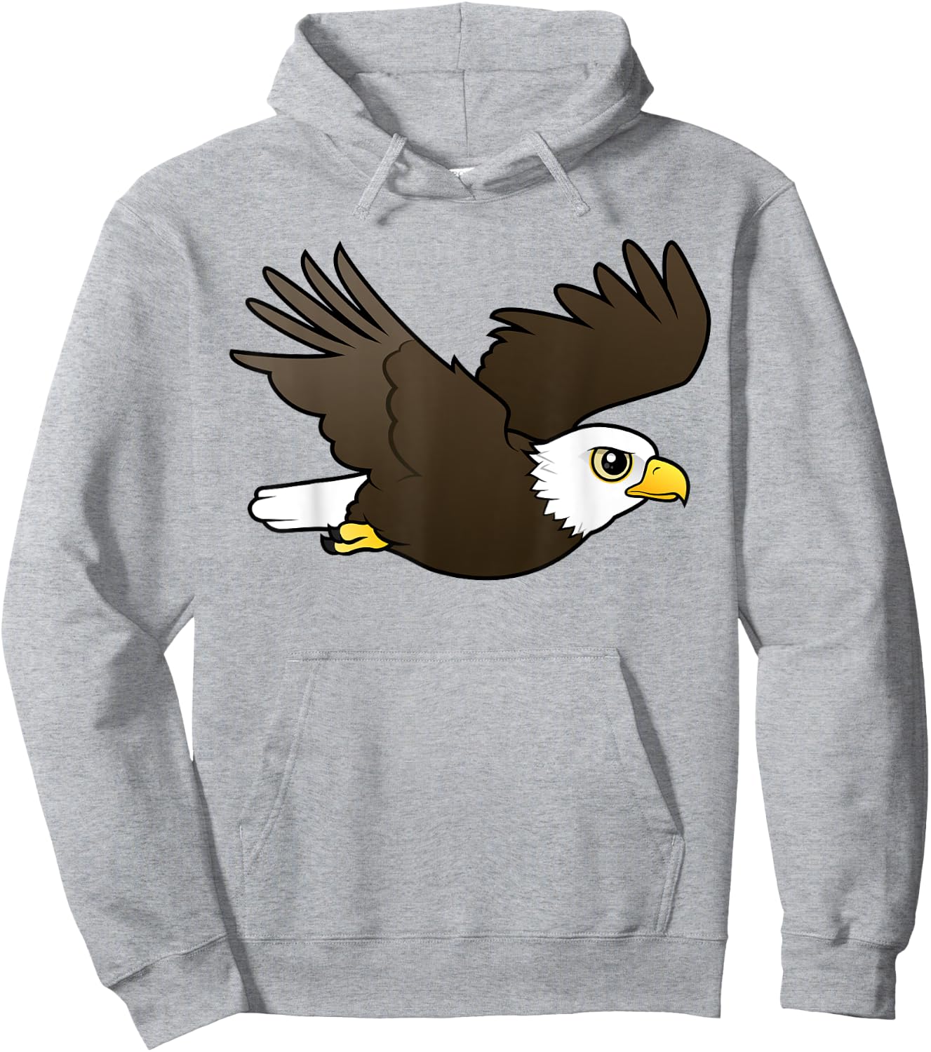 Cute Cartoon Bald Eagle in Flight Birdorable Bird of Prey Hoodie - Hoodie | Ash
