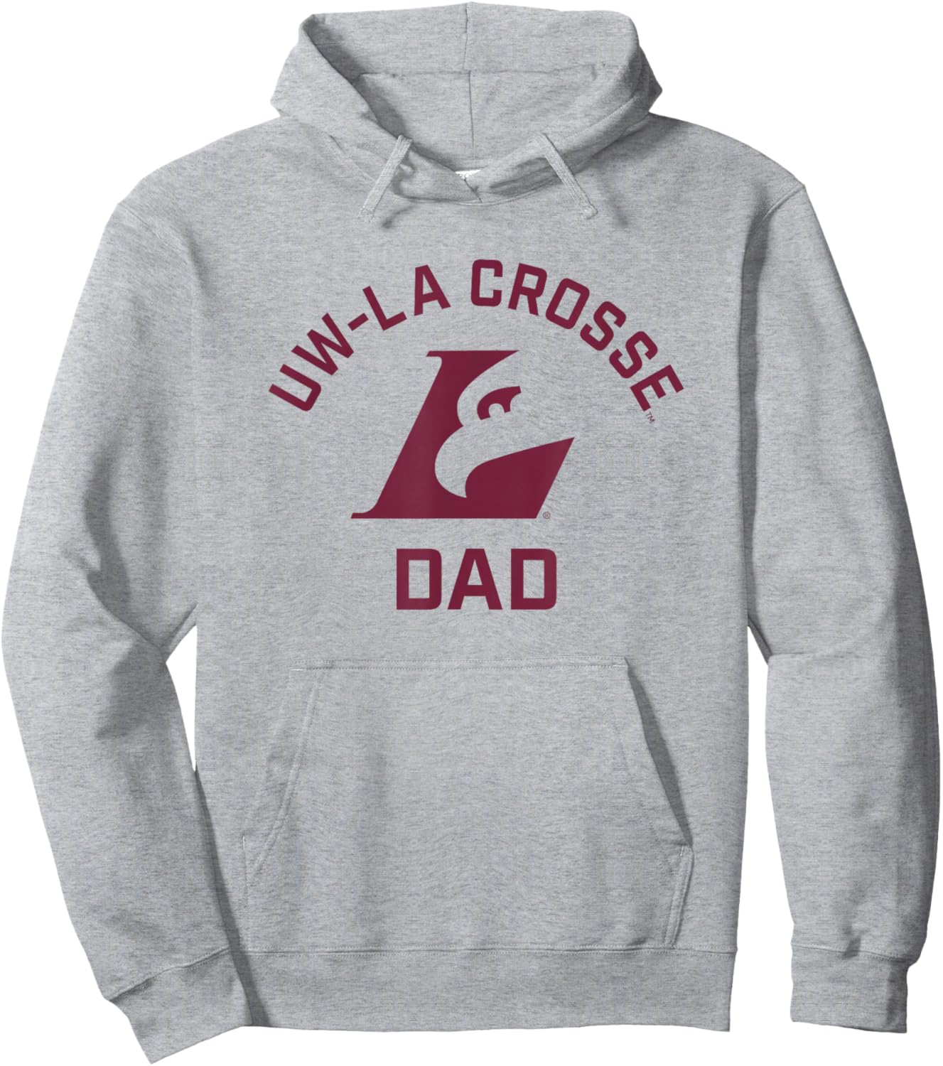University of Wisconsin-La Crosse Eagles Arched Dad Hoodie - Hoodie | Ash