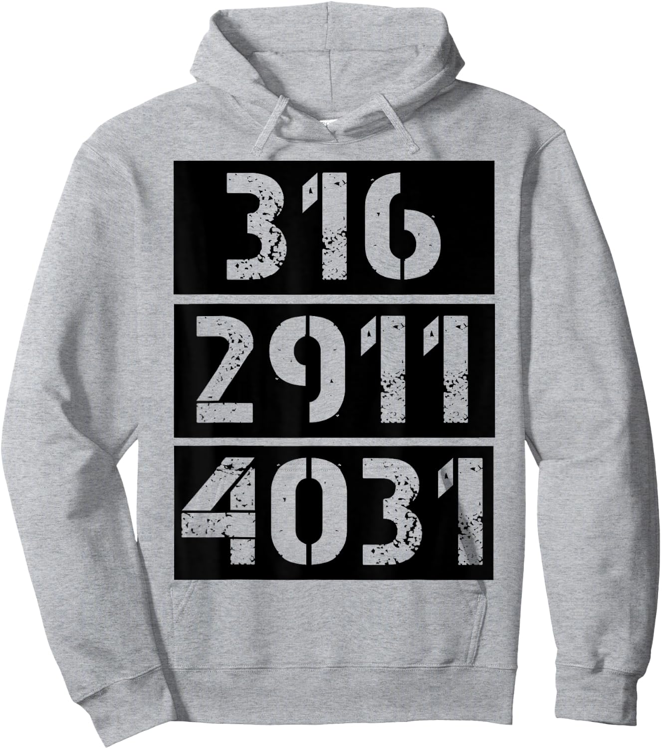 316 2911 4031 Christian Bible Verses John Jeremiah Isaiah Hoodie - Hoodie | Ash