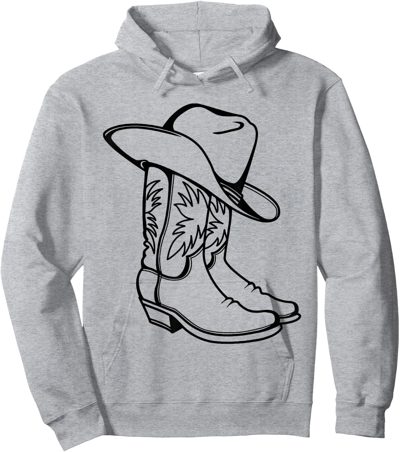 Vintage Howdy Cowgirl Hat Boots Country Girl Graphic Hoodie - Hoodie | Ash
