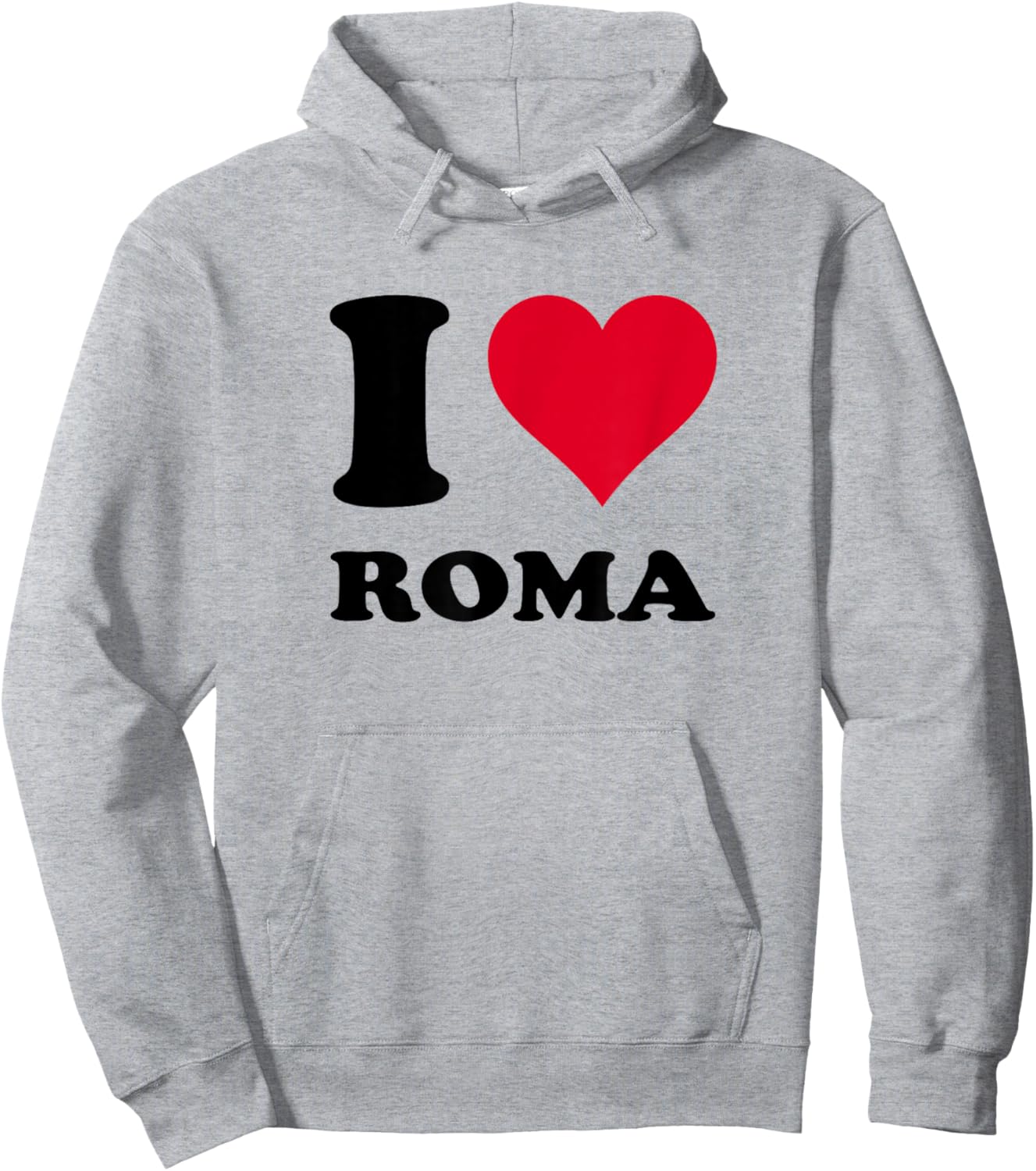 Heart Motif I Love Roma Hoodie - Hoodie | Ash