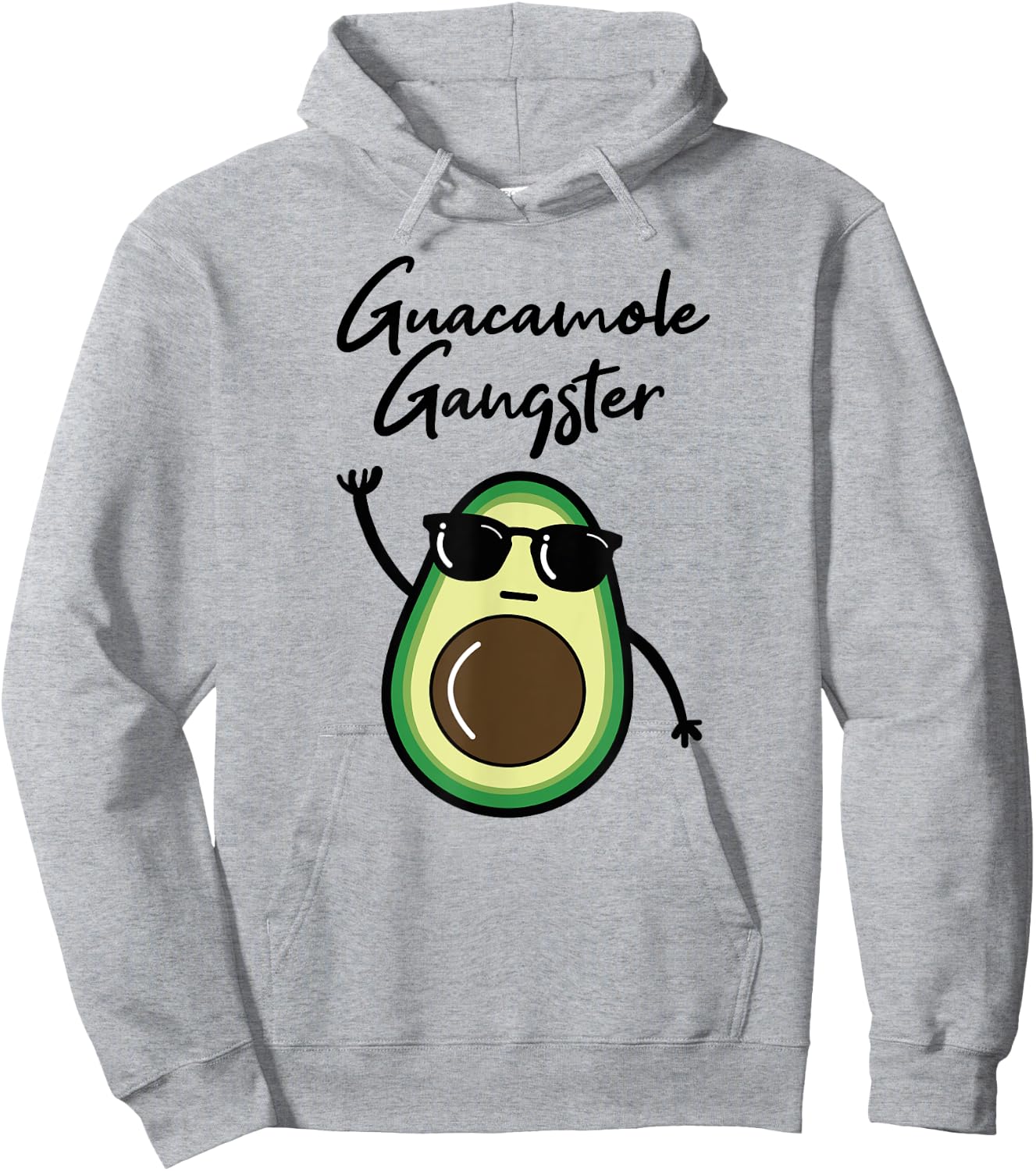 Guacamole Gangster Shirt, Funny Avocado Gangsta , Cinco Mayo Hoodie - Hoodie | Ash