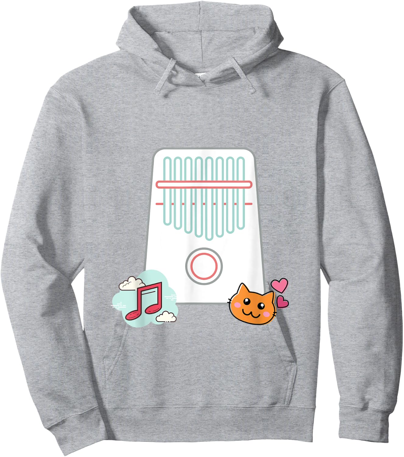 Cute Kawaii Kalimba Music Hoodie - Hoodie | Ash