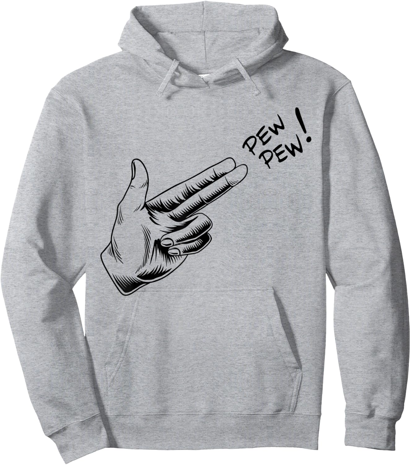 Hand Hands Pew Gun Line Art Scatch Lined Halloween Costume Hoodie - Hoodie | Ash