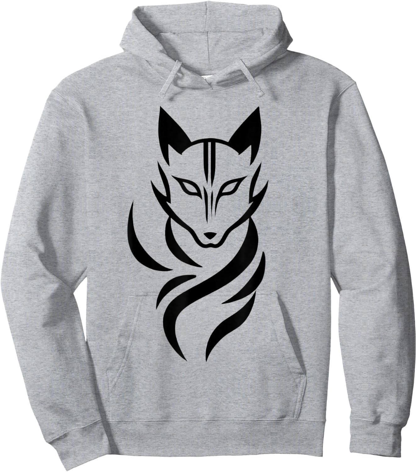 Kitsune Dreams, Japanese-inspired nine-tailed Fox Hoodie - Hoodie | Ash