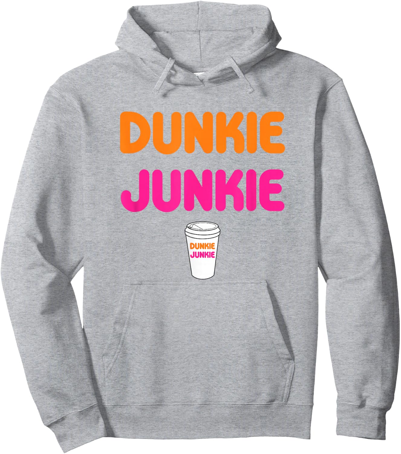 Funny Dunkie Junkie Coffee Love Funny Coffee Saying Hoodie - Hoodie | Ash