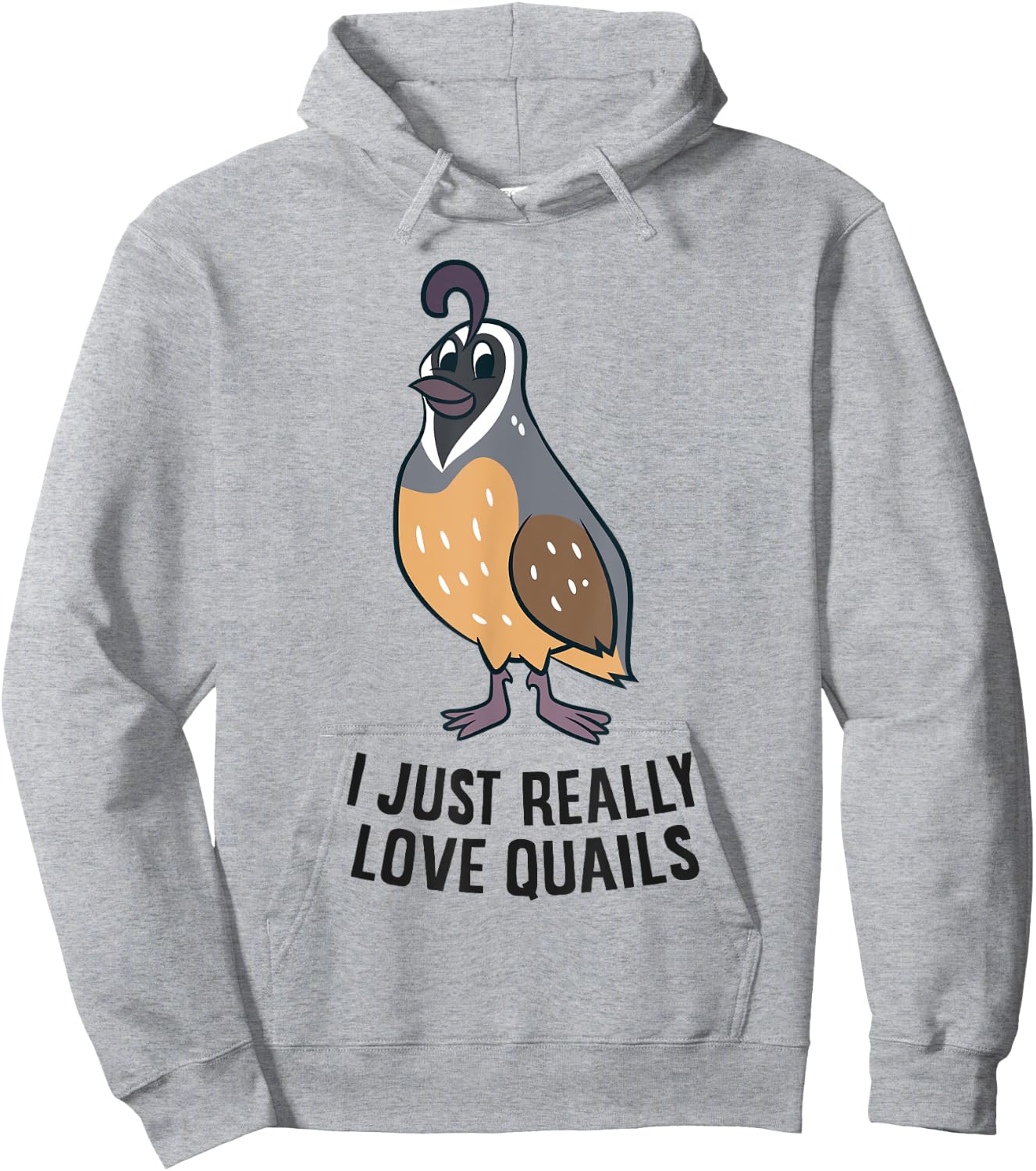 I Just Really Love Quails Funny Quail Hunting Hoodie - Hoodie | Ash
