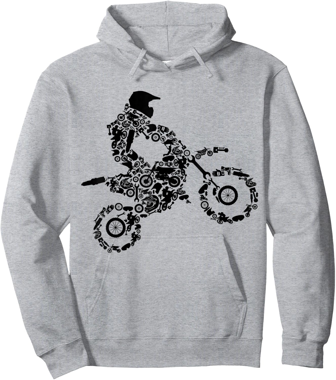 Motocross Dirt Bike Enduro Supermoto Bike Dirt Biker Hoodie - Hoodie | Ash