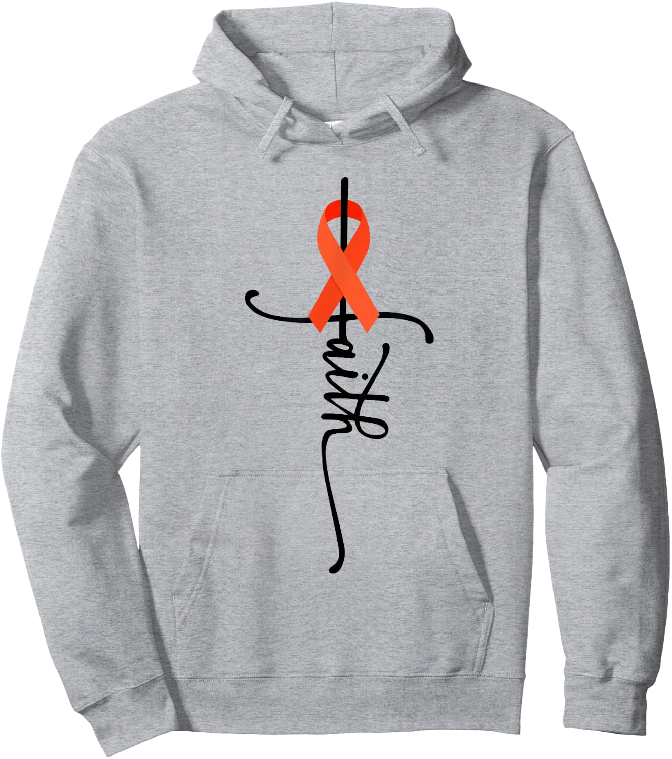 Leukemia Cancer Faith Leukemia Cancer Awareness Hoodie - Hoodie | Ash