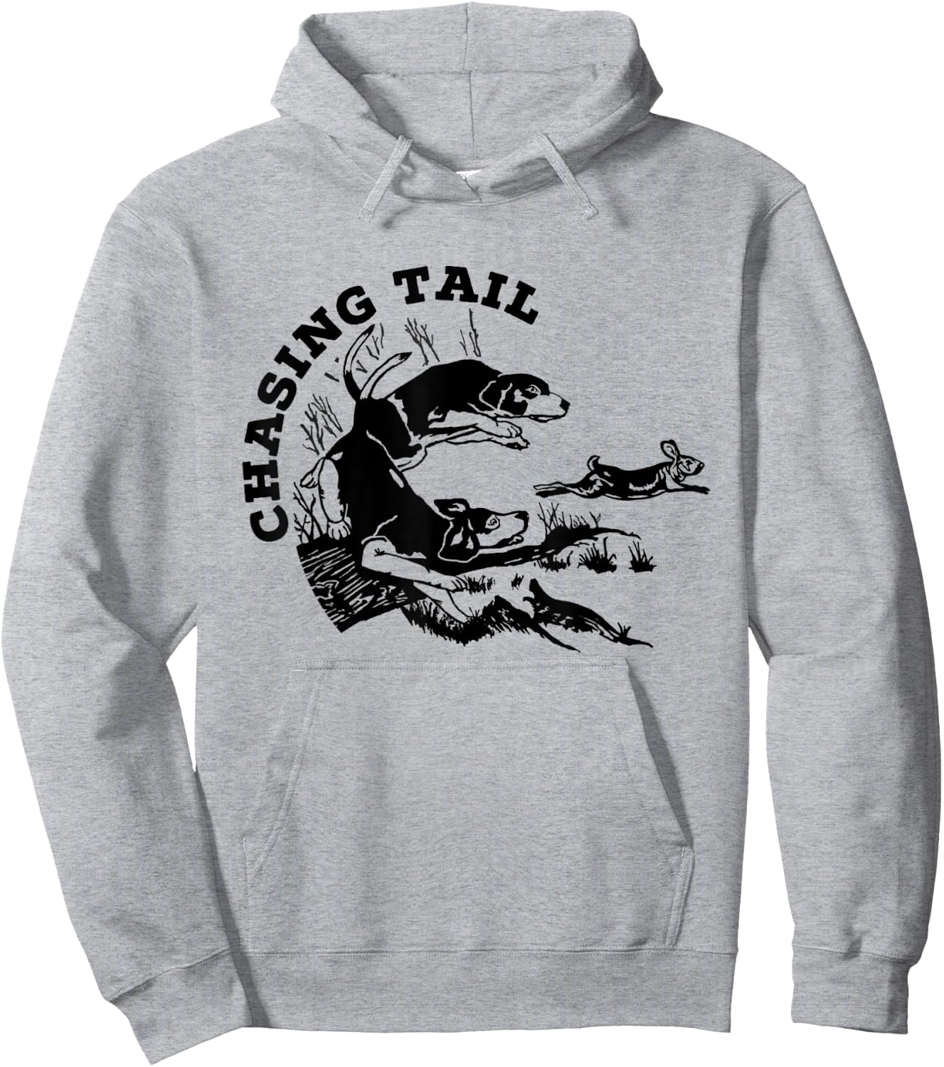 Rabbit Hunter - Beagles - Chasing Tail - Hunting Cottontail Hoodie - Hoodie | Ash