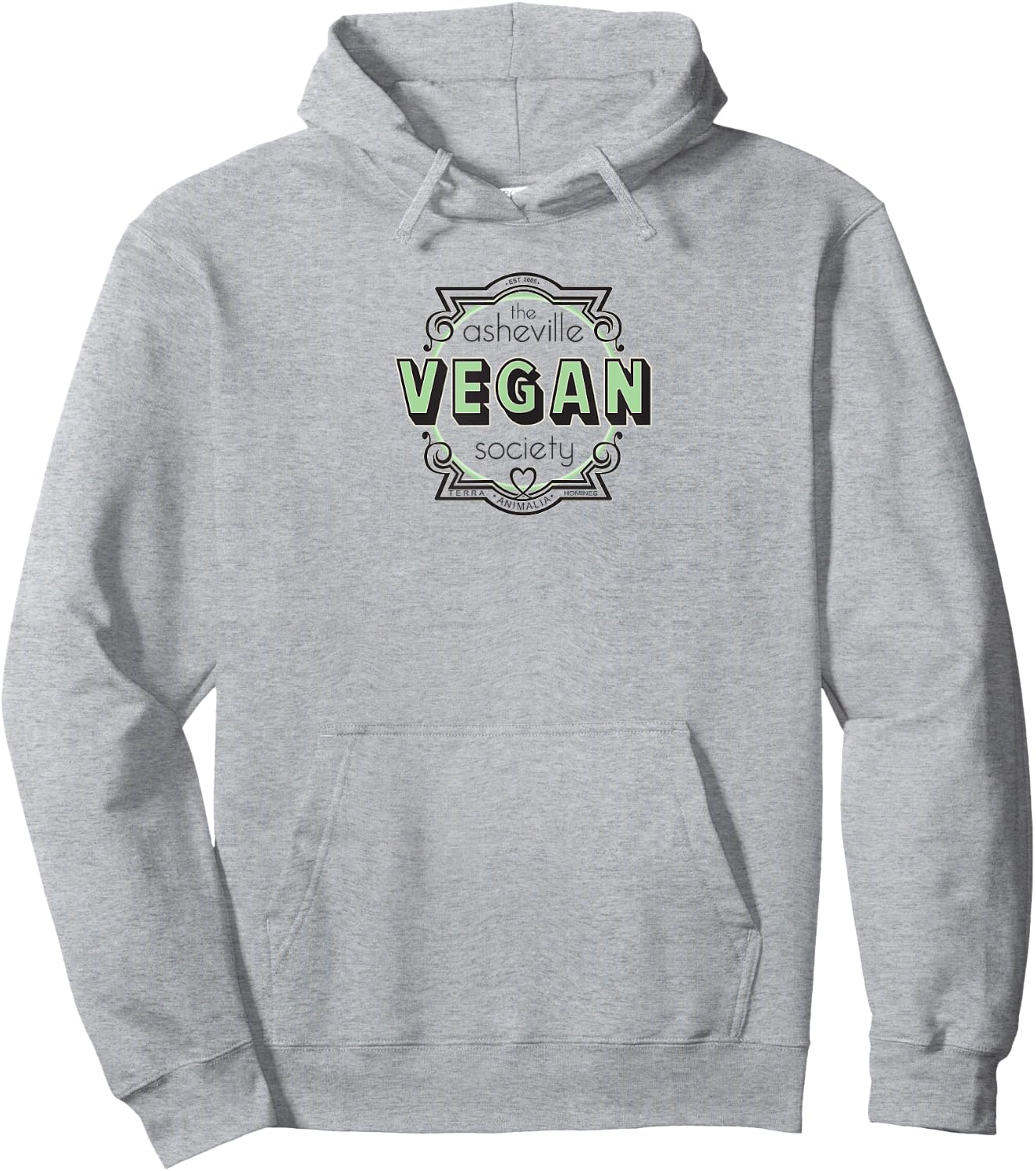 Asheville Vegan Society Logo AVL AVS Hoodie - Hoodie | Ash