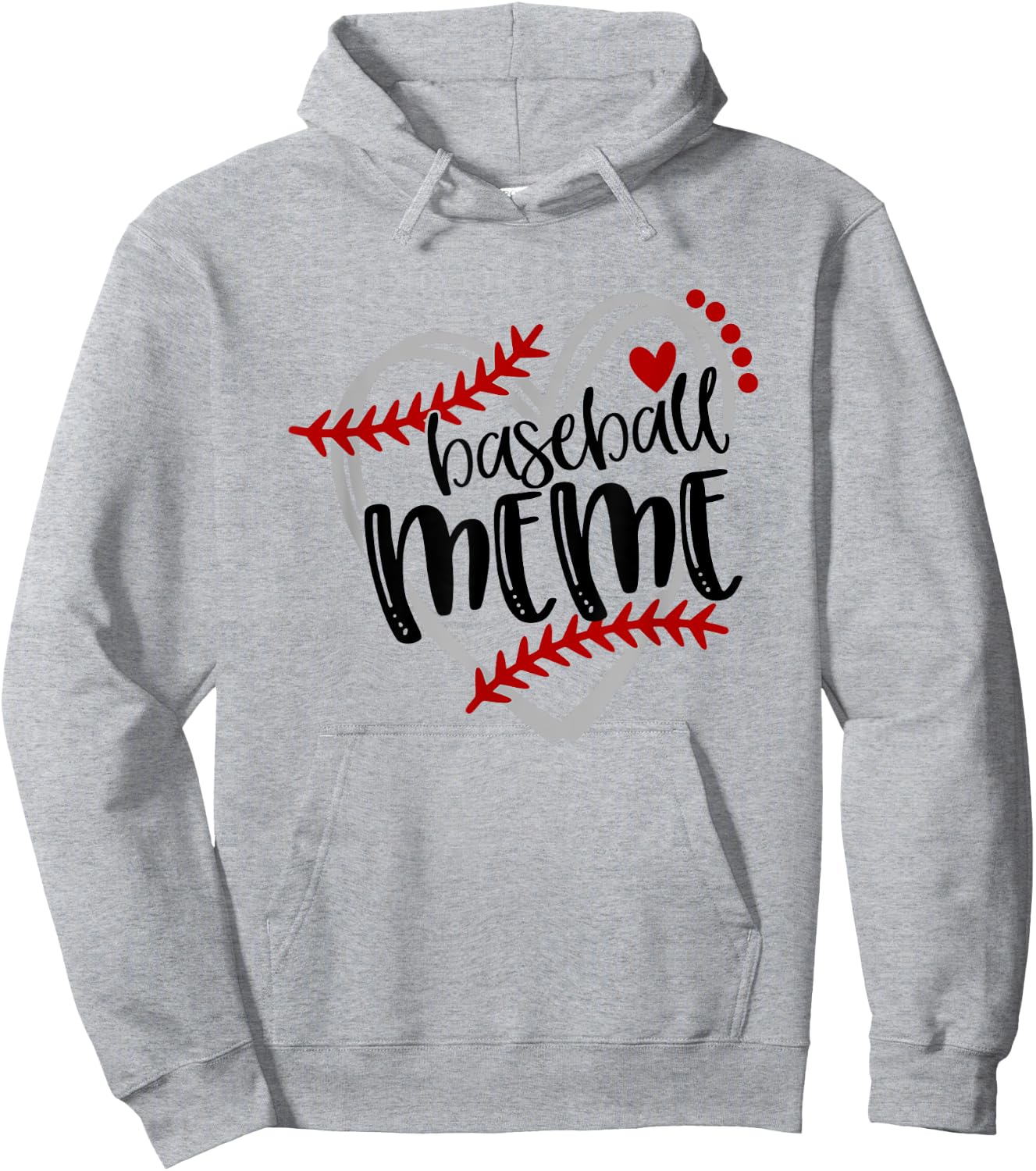 Baseball Heart MEME Shirt Grandma Trendy Hoodie - Hoodie | Ash