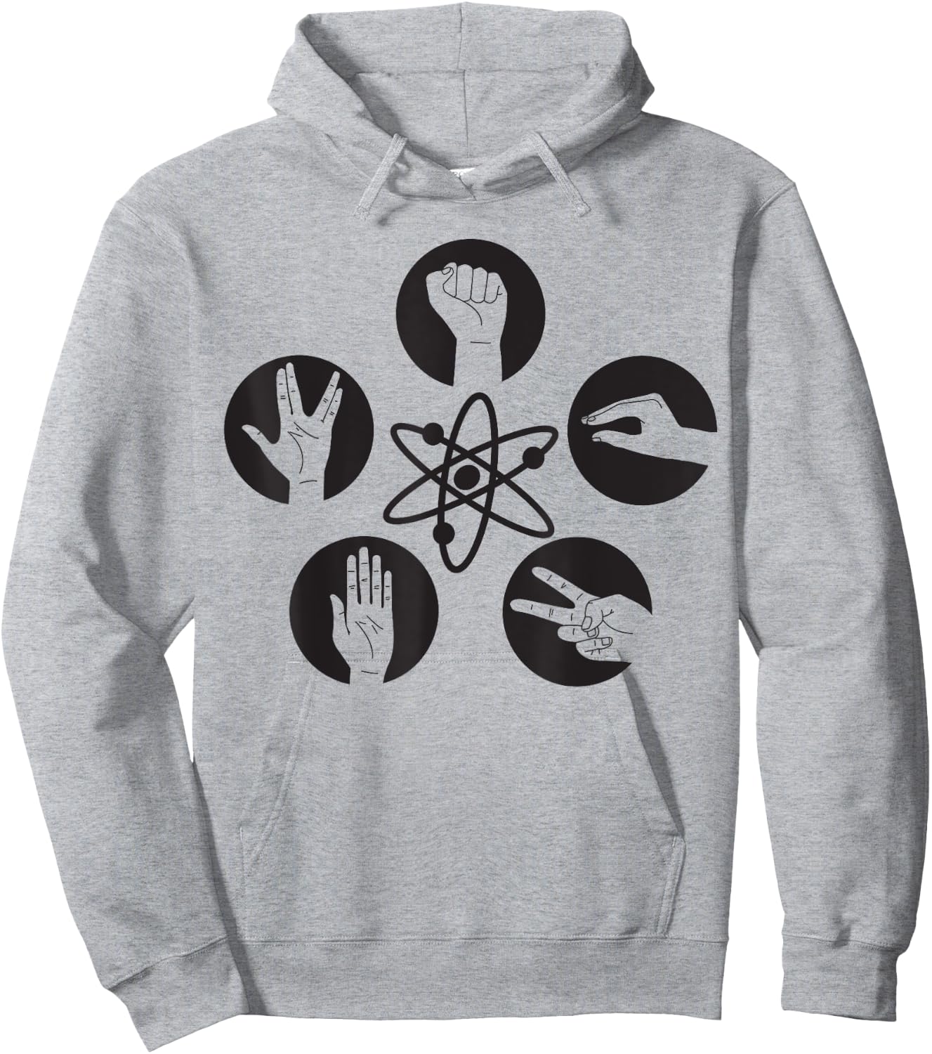 Big Bang Theory Logo Rock Lizard Spock Hoodie - Hoodie | Ash