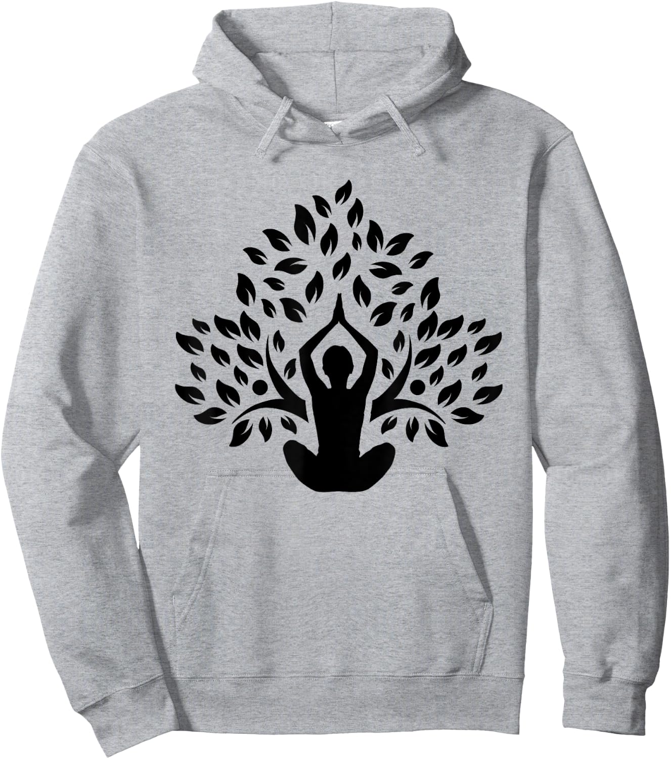 Yoga Pose Tree Meditation Yoga Lover Gift Hoodie - Hoodie | Ash