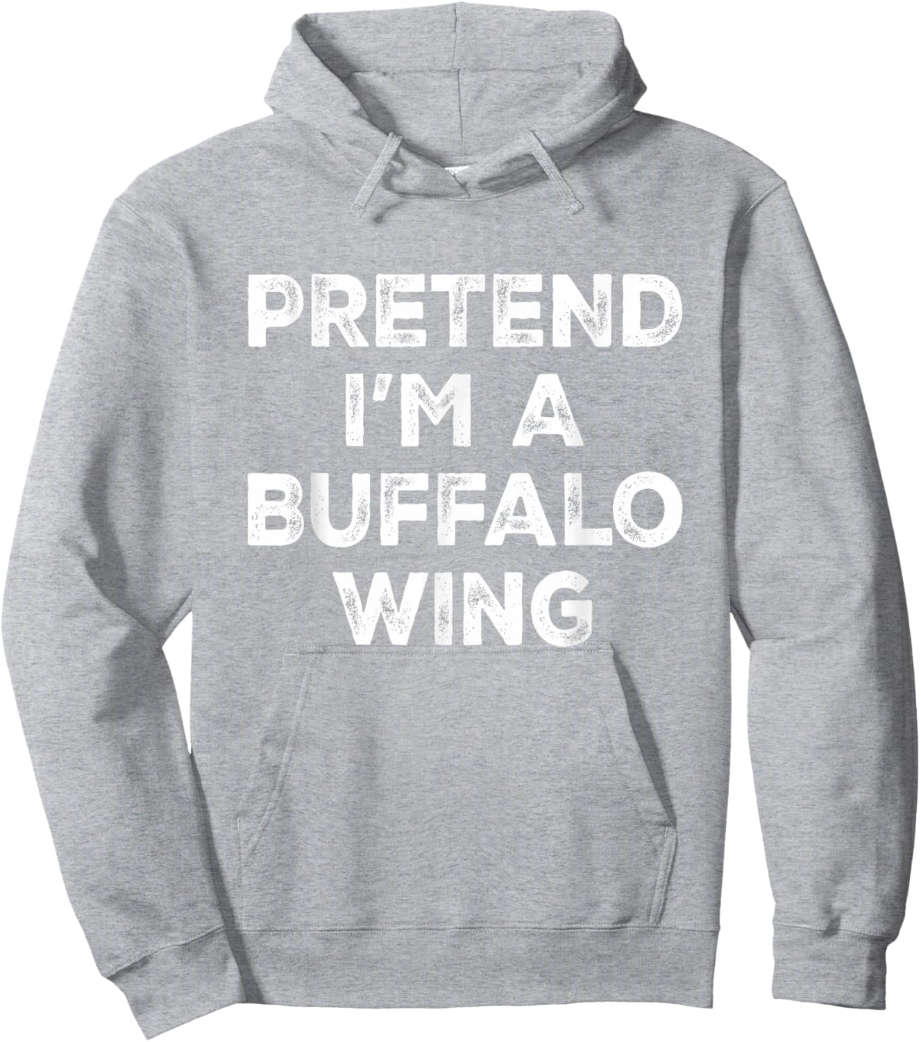 Pretend I'm A Buffalo Wing Lazy Halloween Costume Hoodie - Hoodie | Ash