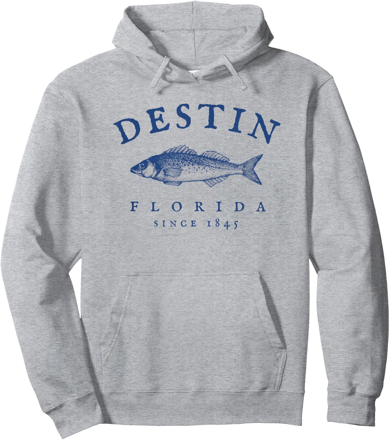 Destin Florida Vacation Fishing Hoodie - Hoodie | Ash