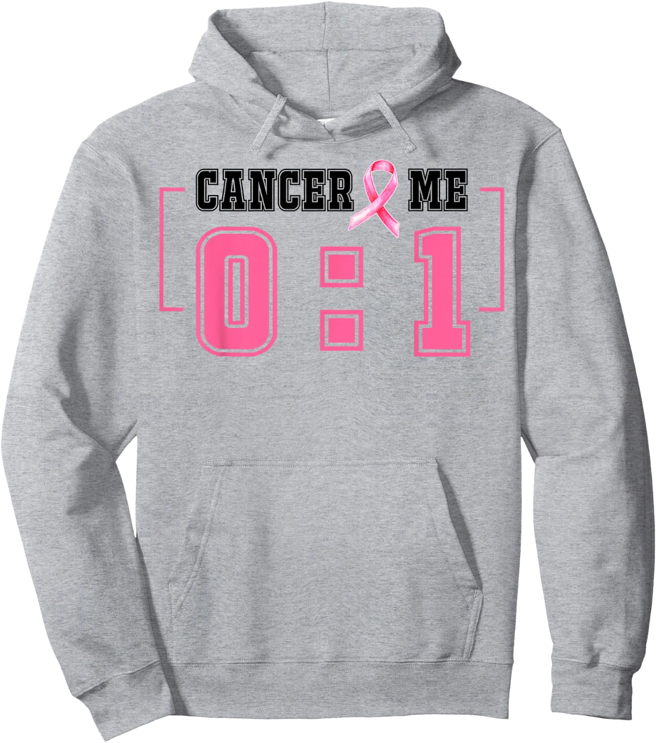 Cancer 0 Me 1 Shirt Breast Cancer Awareness Survivor Gift Hoodie - Hoodie | Ash