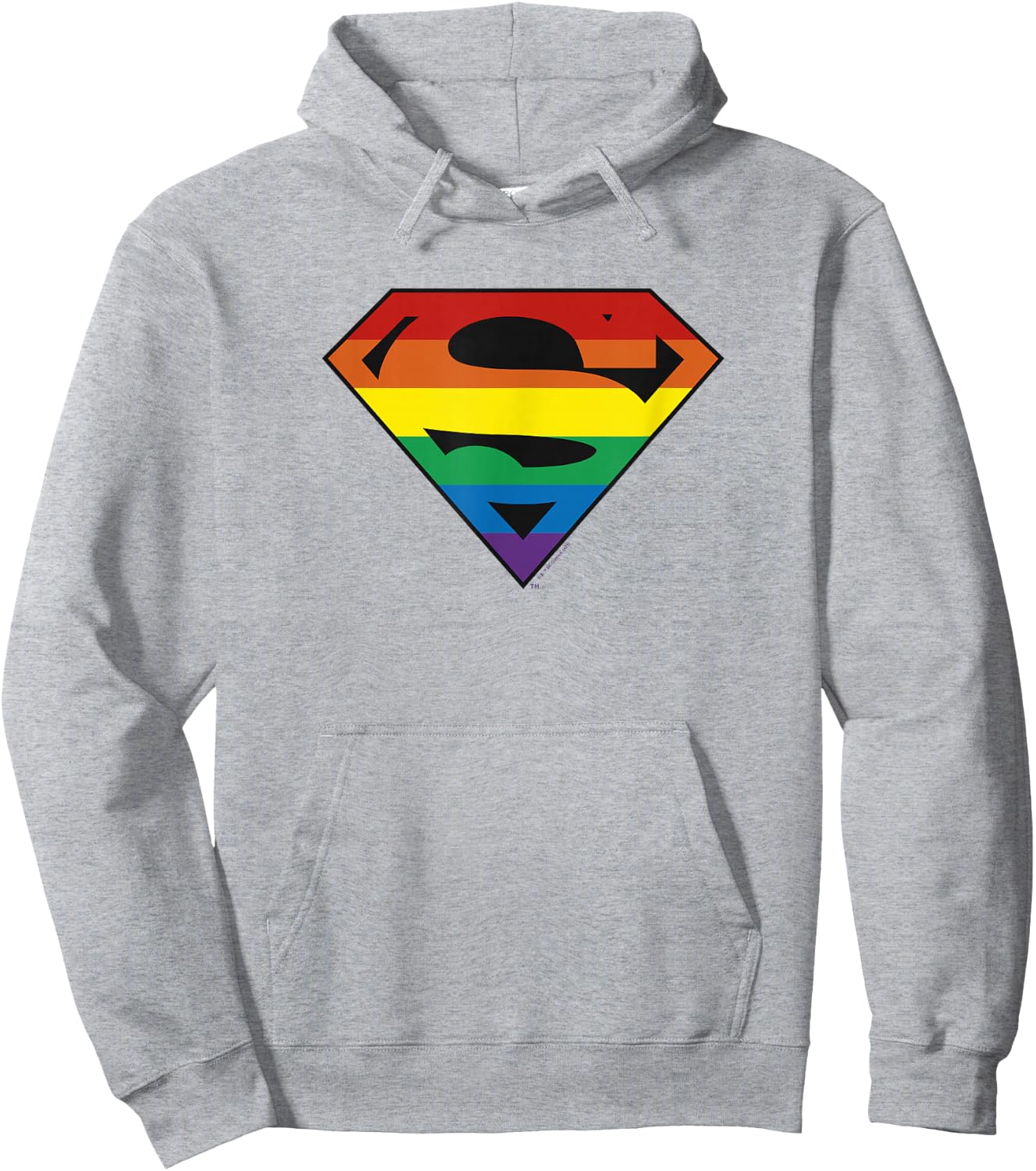DC Comics Pride Superman Rainbow Logo Hoodie - Hoodie | Ash