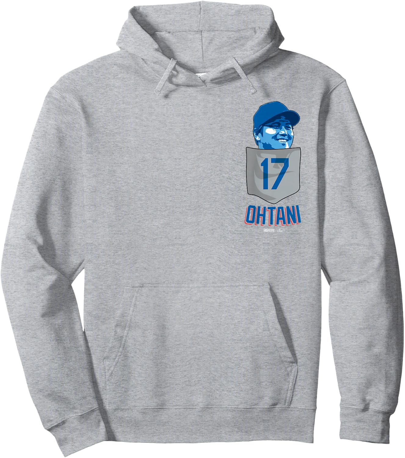 Shohei Ohtani Los Angeles Baseball Pocket MLBPA Hoodie - Hoodie | Ash