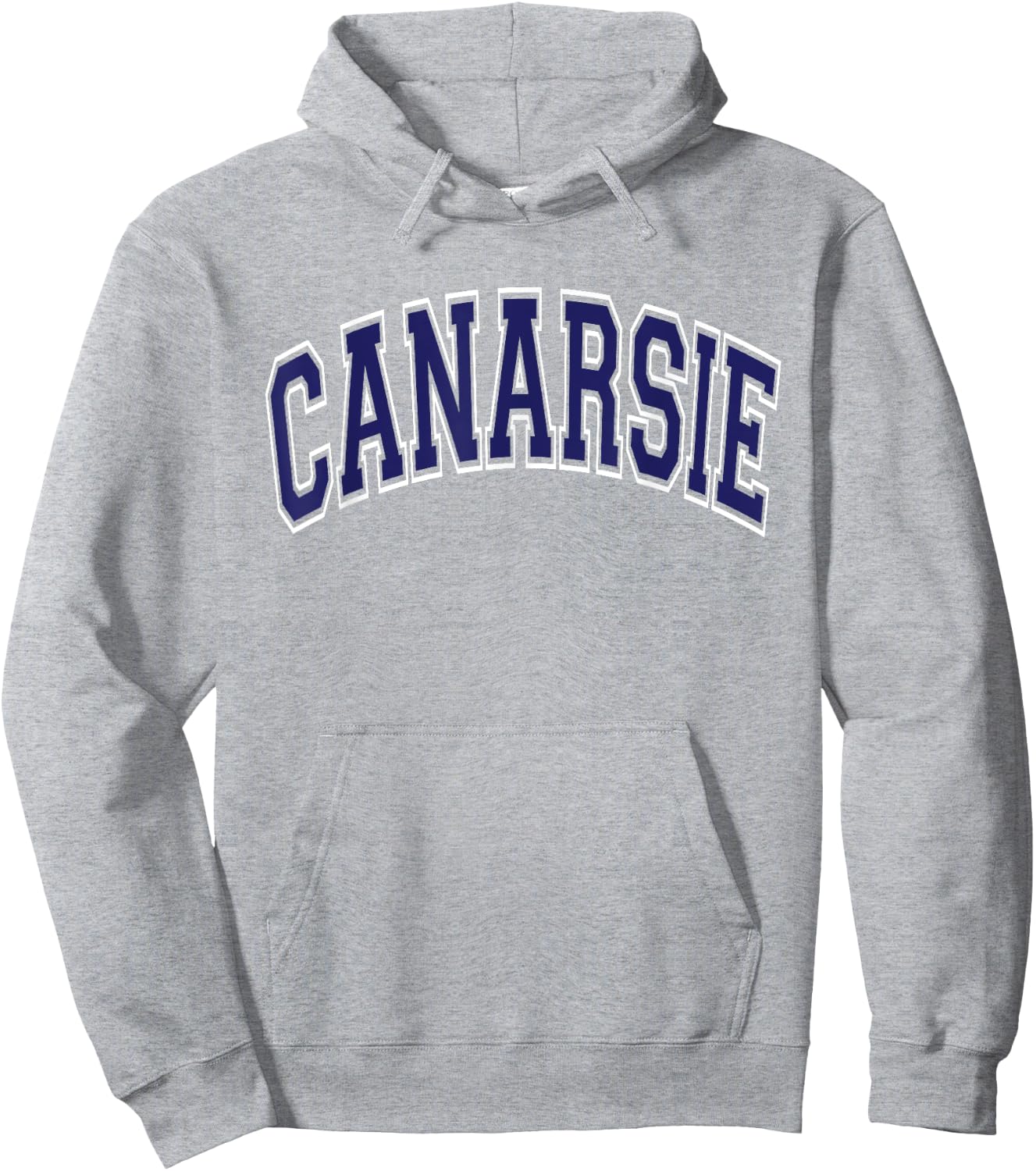 Canarsie Arched Dark Blue Text Hoodie - Hoodie | Ash