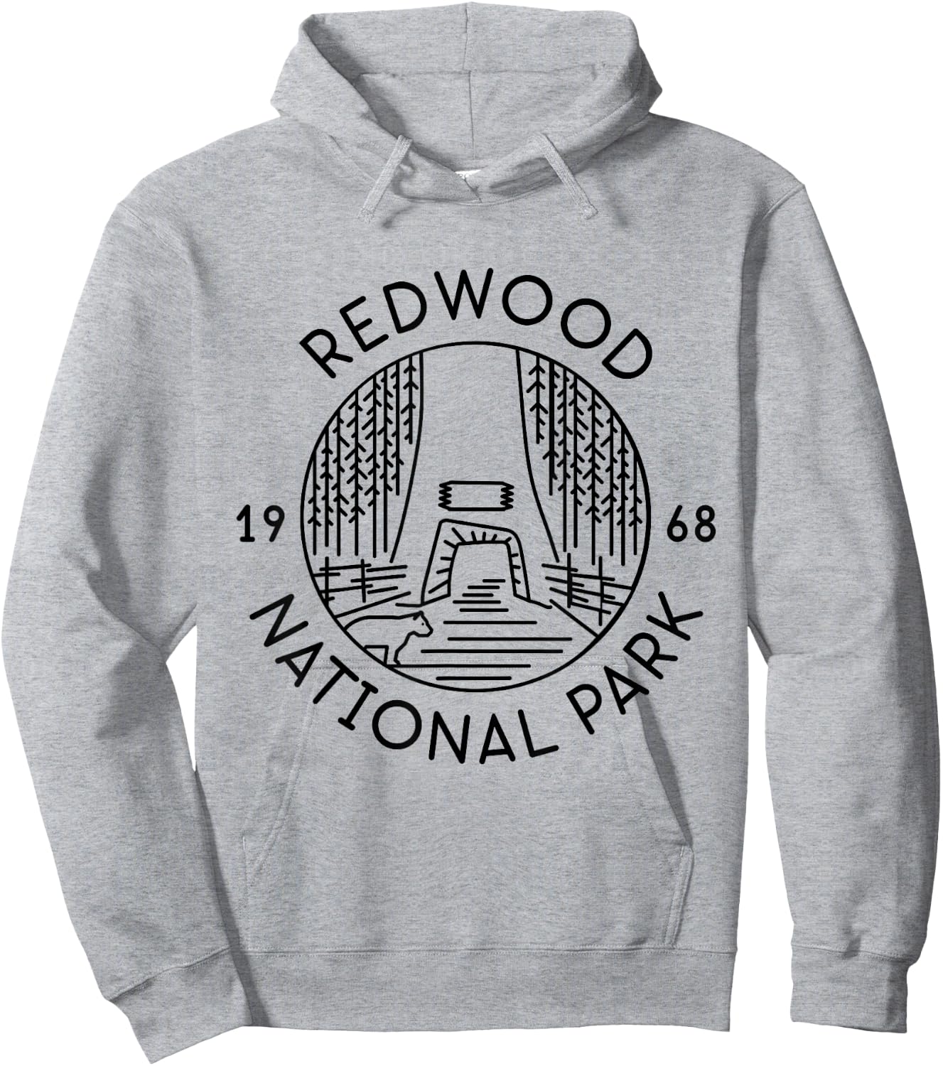 Redwood National Park 1968 California Del Norte Humboldt Hoodie - Hoodie | Ash