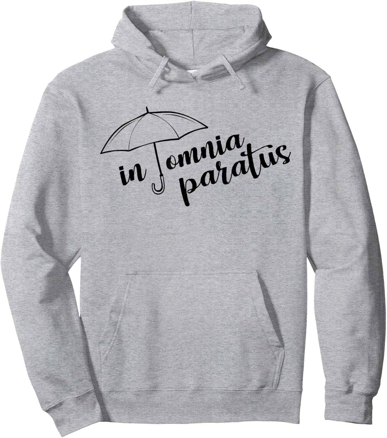 In Omnia Paratus Umbrella Women's Grey Classic Fit Hoodie - Hoodie | Ash