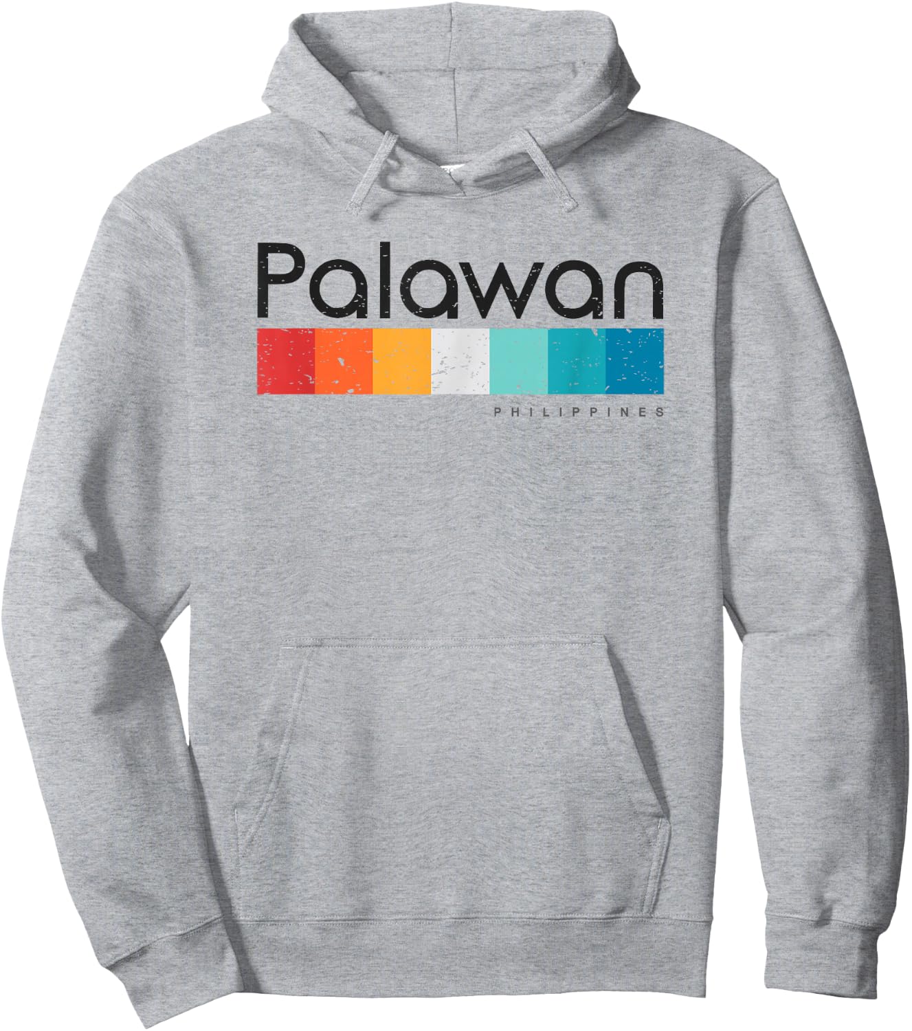 Vintage Palawan Philippines Retro Design Hoodie - Hoodie | Ash