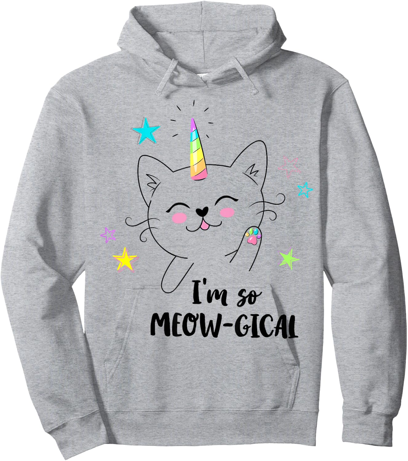 Caticorn cute kitty kids I'm so meow-gical funny cat unicorn Hoodie - Hoodie | Ash