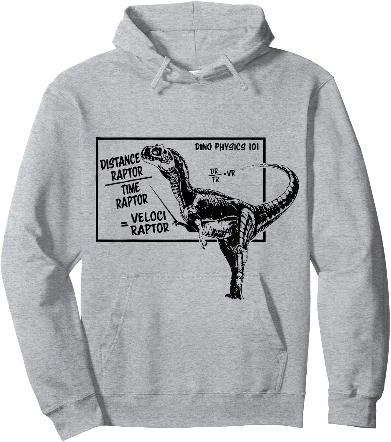 Distanceraptor / Timeraptor = Velociraptor Mathematics Physics Hoodie - Hoodie | Ash