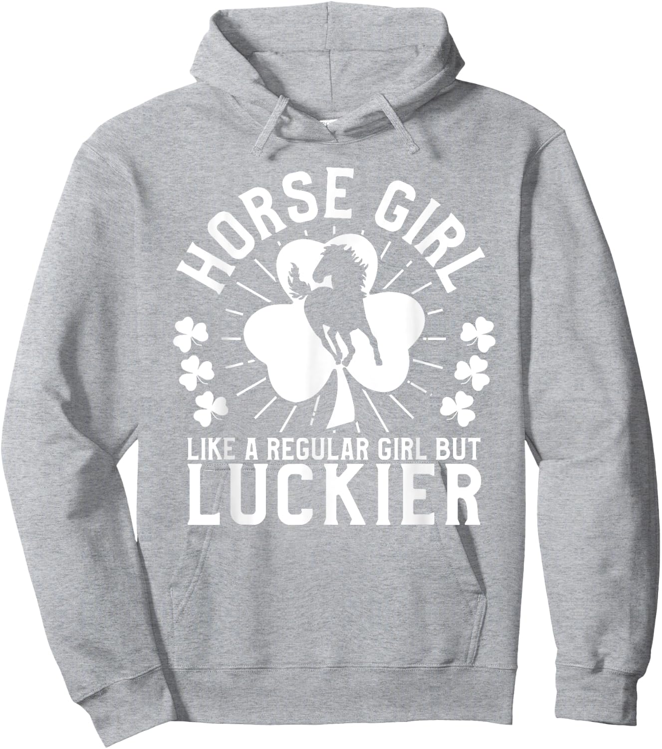 Horse Girl St Patrick's Day Horseback Riding Equestrian Hoodie - Hoodie | Ash