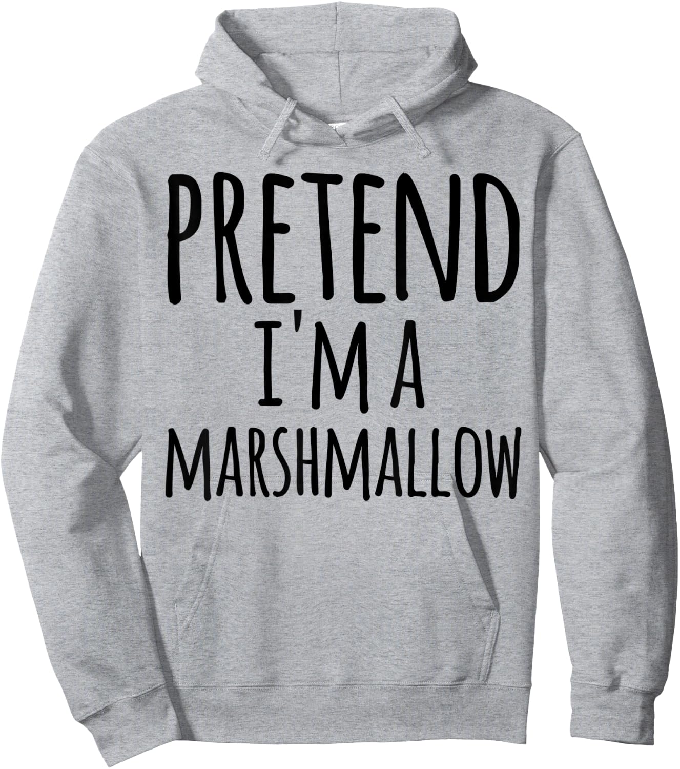 Funny Easy Lazy Halloween PRETEND I'M A MARSHMALLOW Costume Hoodie - Hoodie | Ash