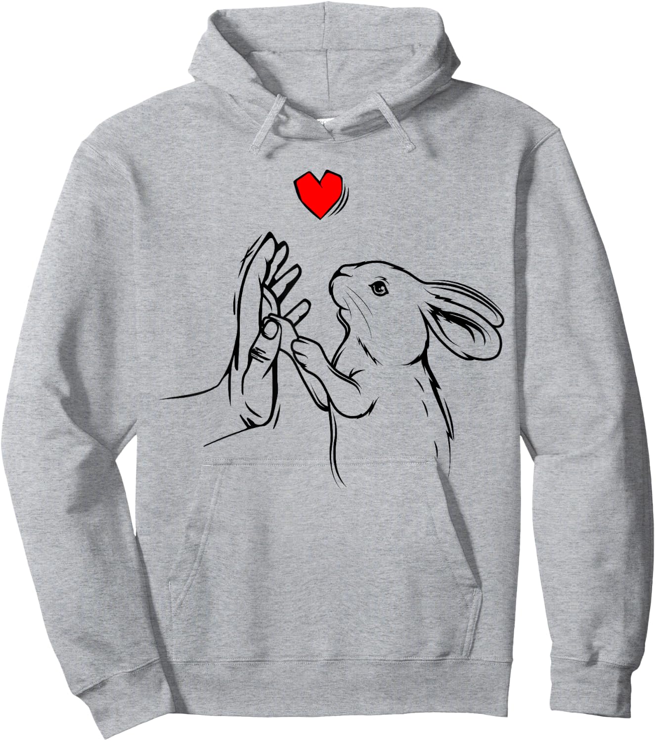 Rabbit Love Bunny Girls Hoodie - Hoodie | Ash
